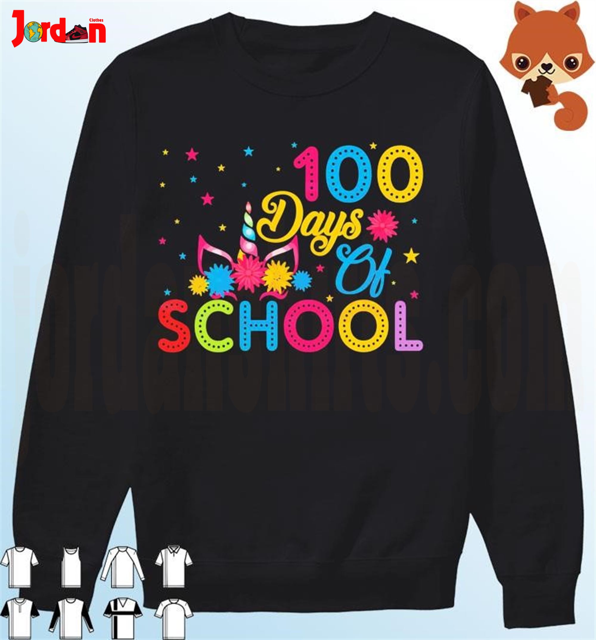 100 Days Of School Unicorn Shirt 2023 Size Up To 5xl | Trending Shirts