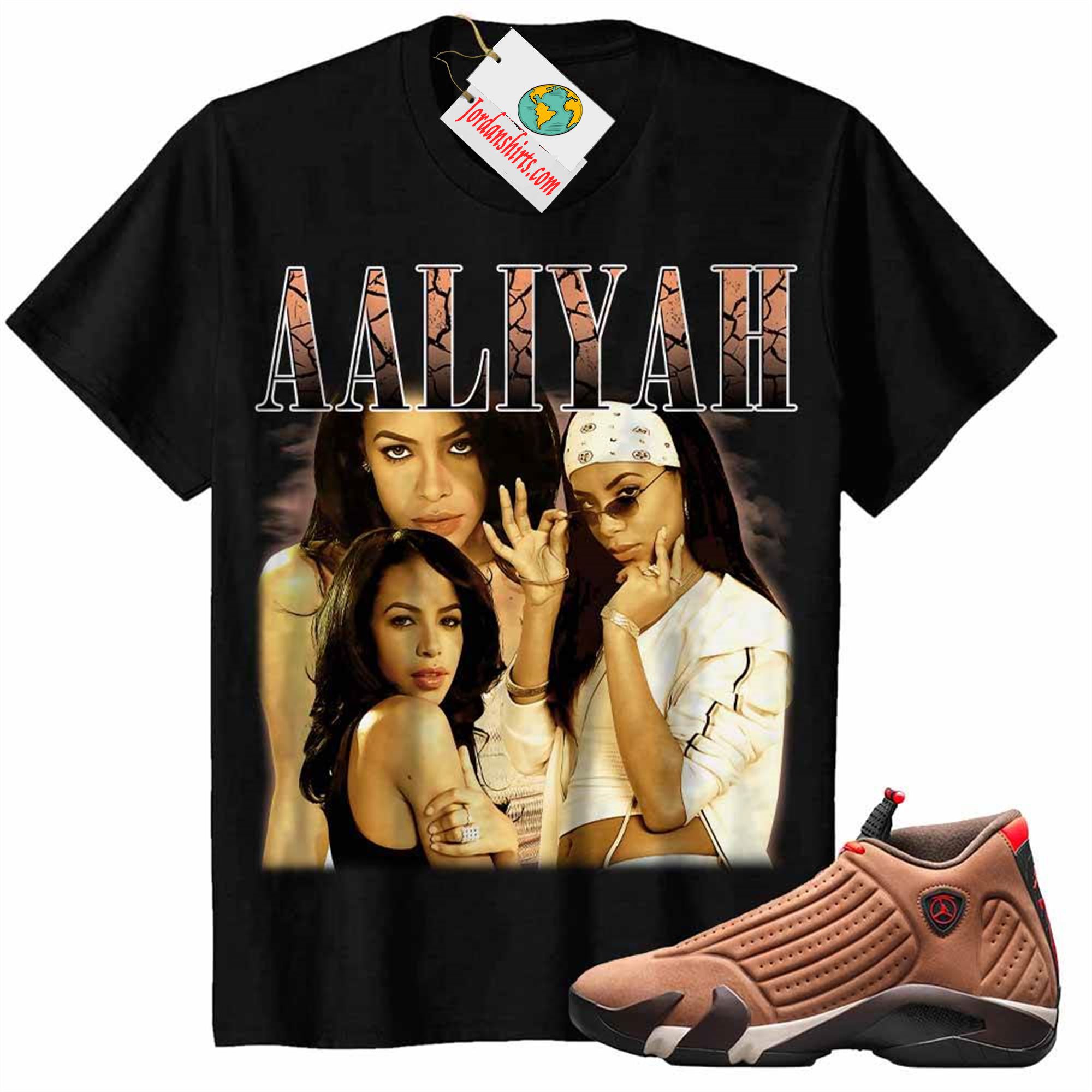 Jordan 14 Shirt, Aaliyah Retro 90s Vintage Raptee Black Air Jordan 14 Winterized 14s Size Up To 5xl