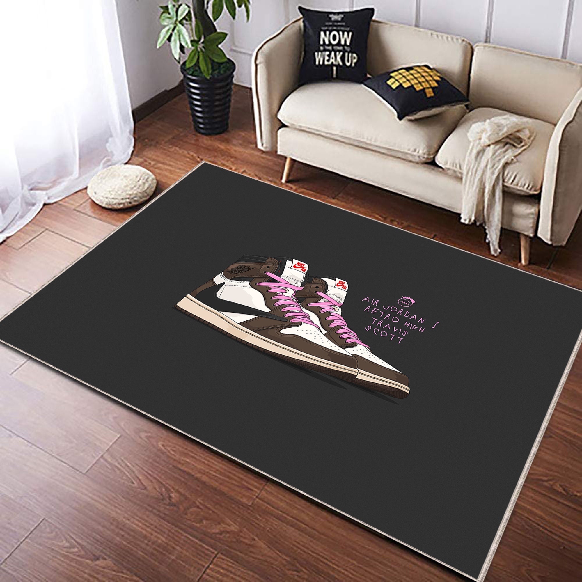 Square Rug 2022| Air Man Shoes Rug Shoes Mat Shoes Rug For Bedroom Air Decor Rug Trending Now Flying Sneakers Rug Rug For Shoes Room - Jordan Area Rug