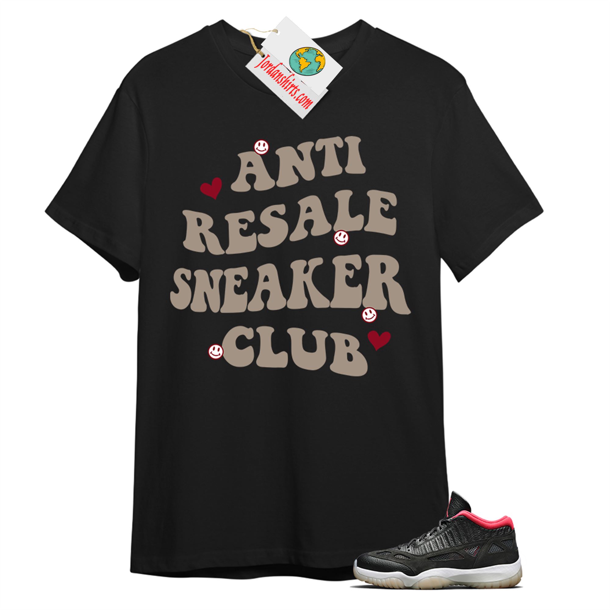 Jordan 11 Shirt, Anti Resale Sneaker Club Black T-shirt Air Jordan 11 Bred 11s Full Size Up To 5xl