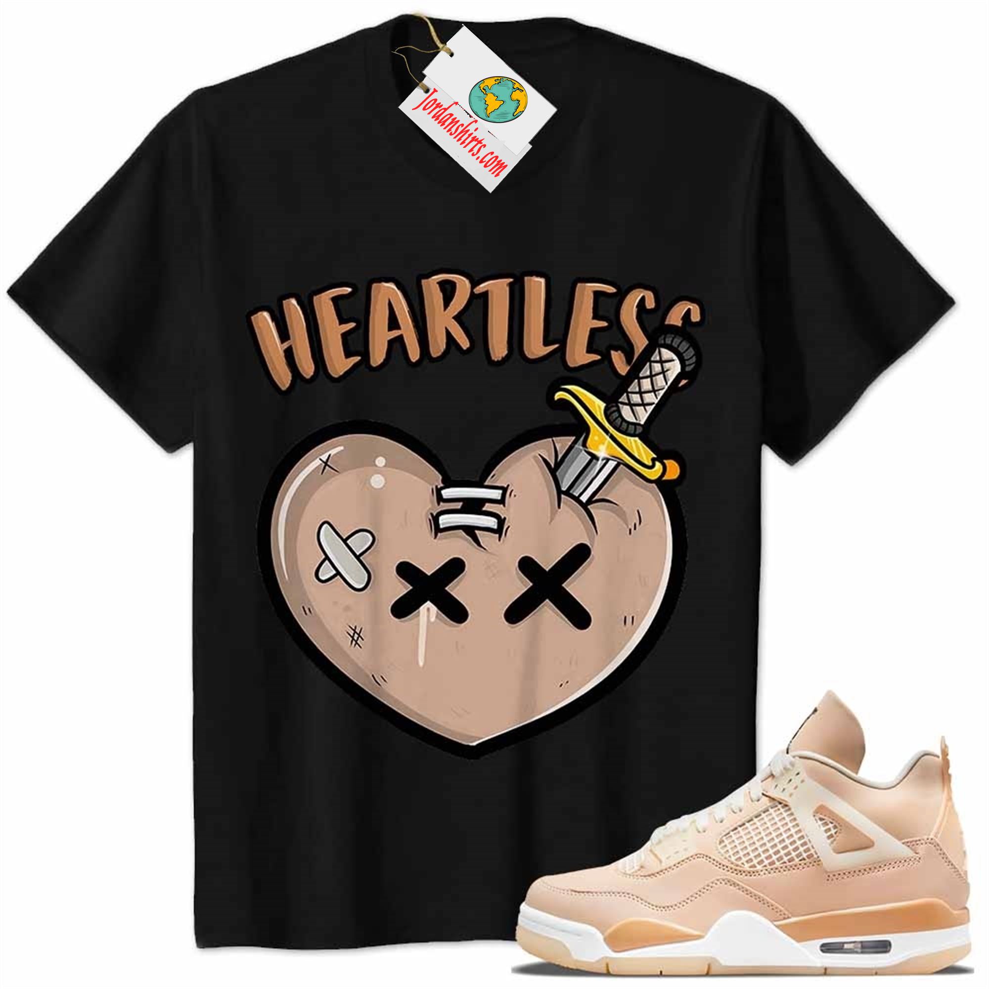 Jordan 4 Shirt, Crying Heart Heartless Black Air Jordan 4 Shimmer 4s-trungten-8nkz2 Size Up To 5xl