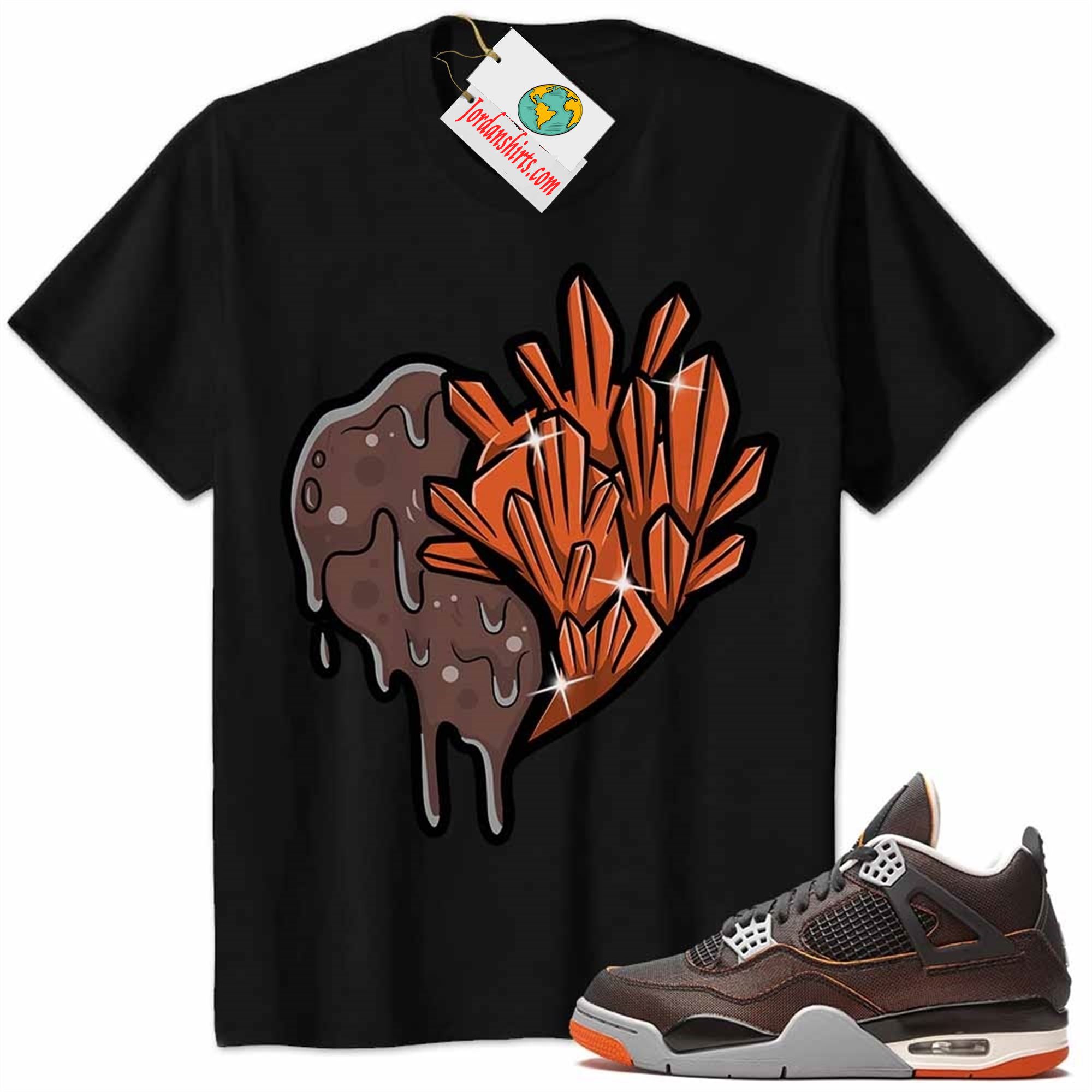 Jordan 4 Shirt, Crystal And Melt Heart Black Air Jordan 4 Starfish 4s Size Up To 5xl