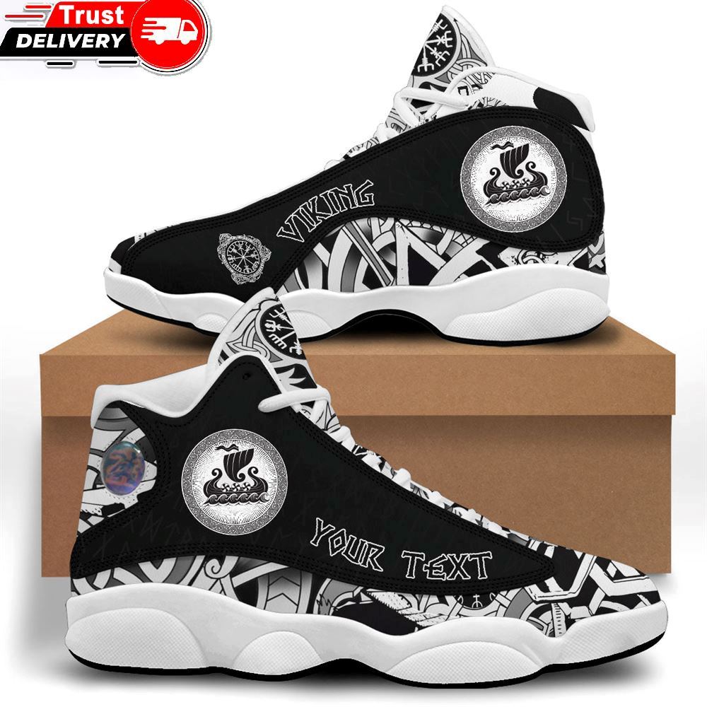 Jd 13 Shoes, Custom Drakkar Black Sneakers