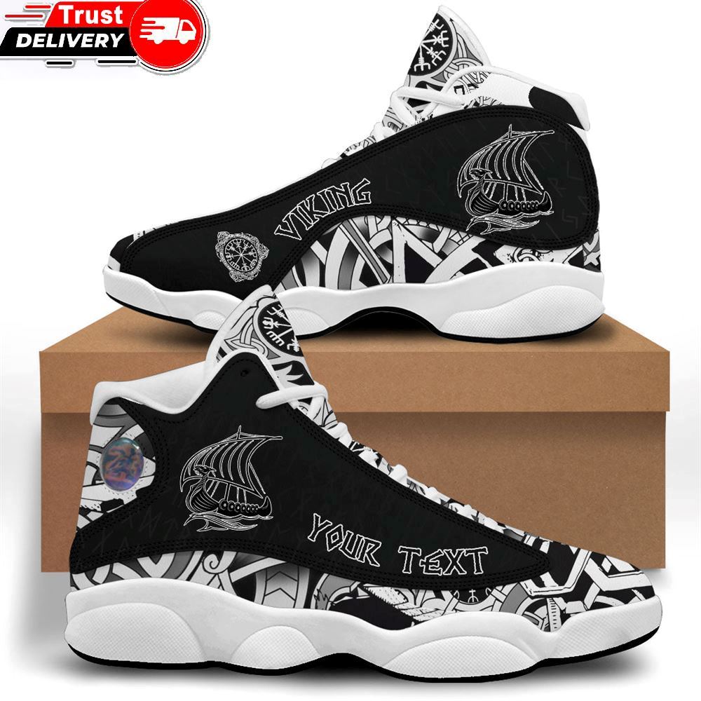 Jordan 13 Shoes, Custom Drakkar Symbol New Sneakers