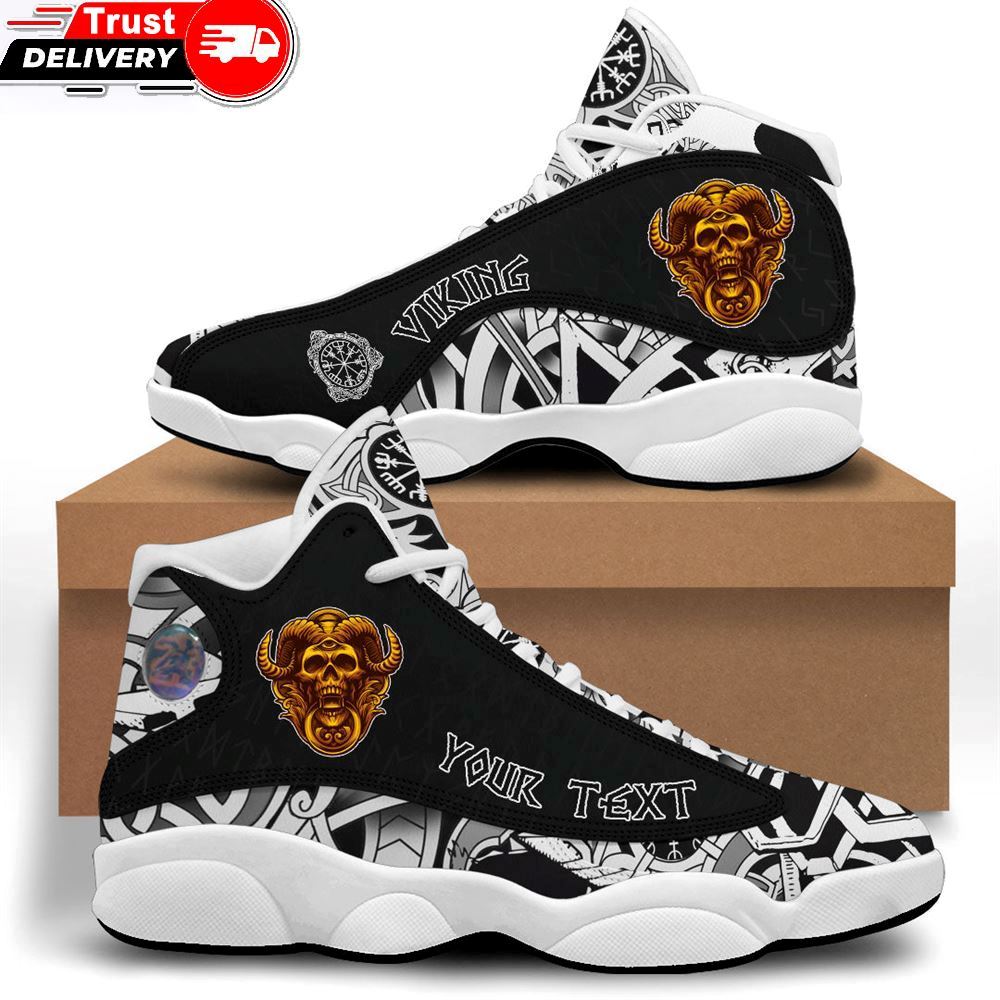 Jordan 13 Shoes, Custom Skull Angry Sneakers