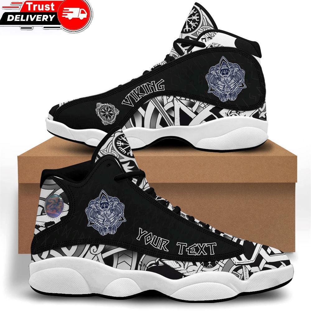 Jd 13 Shoes, Custom Two Celtic Ravens Tattoo Sneakers