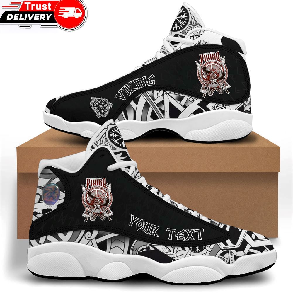 Jordan 13 Shoes, Custom Victory Or Valhalla Sneakers