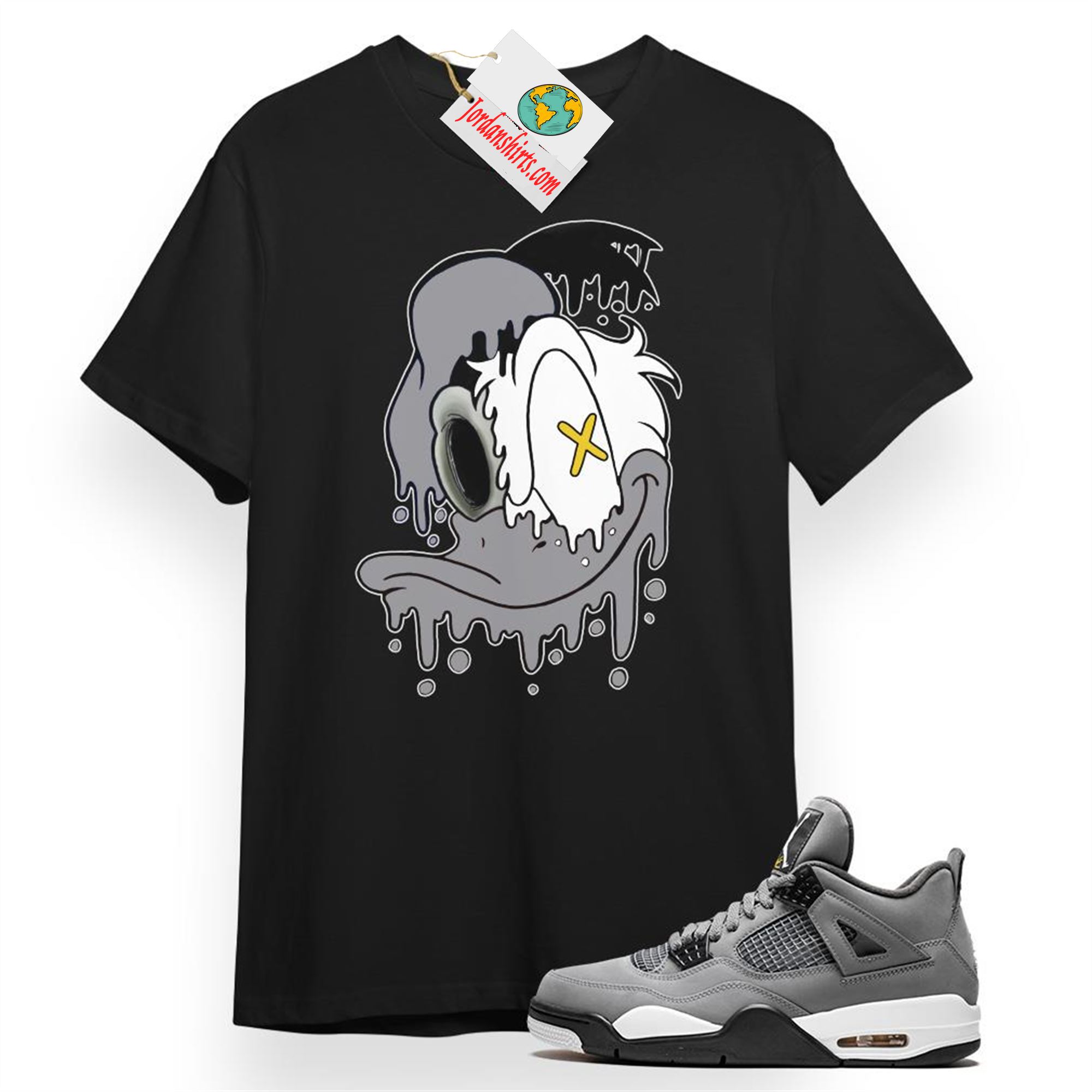 Jordan 4 Shirt, Donald Dripping Black T-shirt Air Jordan 4 Cool Grey 4s Full Size Up To 5xl