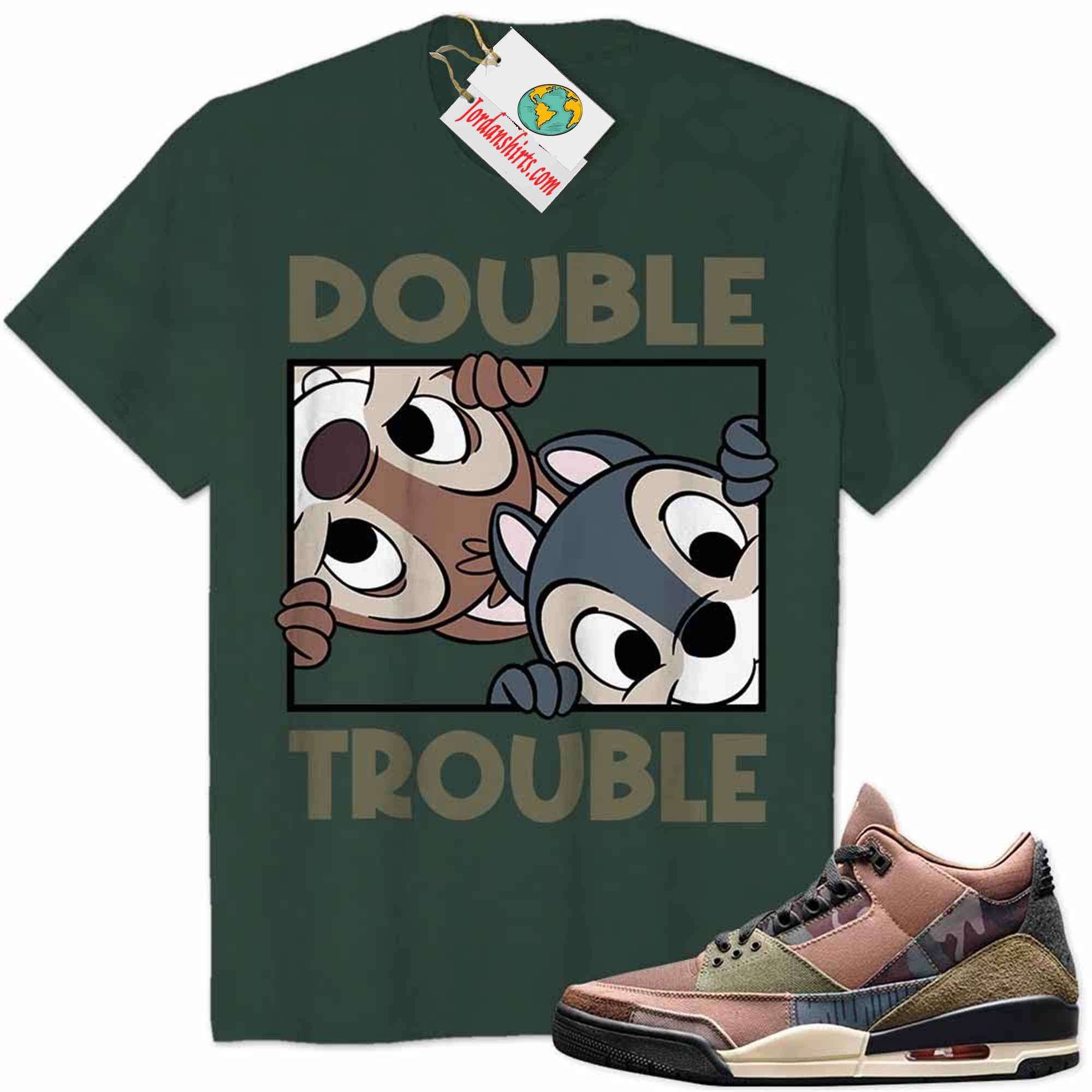 Jordan 3 Shirt, Double Trouble Forest Air Jordan 3 Patchwork 3s Size Up To 5xl