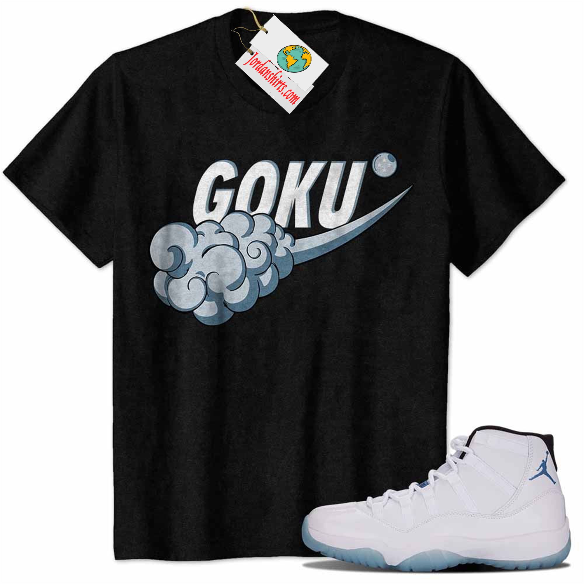 Jordan 11 Shirt, Dragonball Z Nike Goku Nimbus Cloud Black Air Jordan 11 Legend Blue 11s Plus Size Up To 5xl