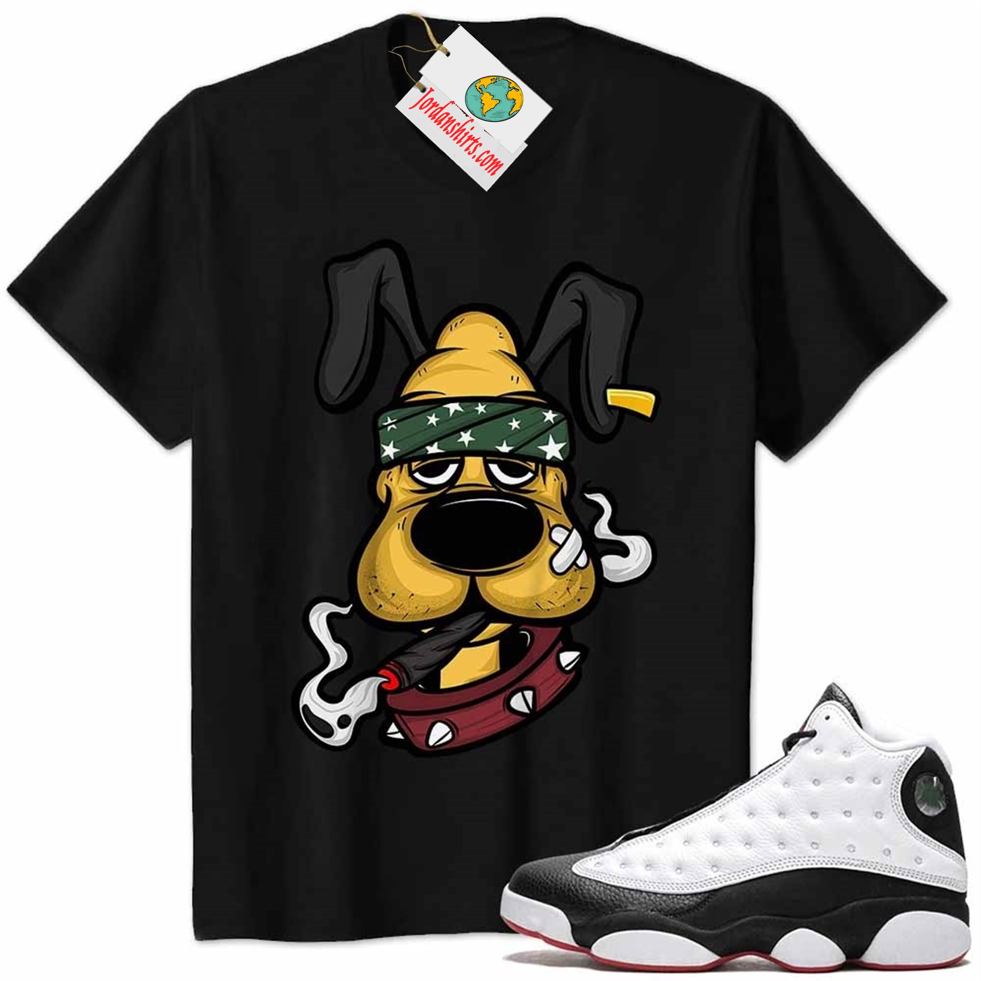 Jordan 13 Shirt, Gangster Pluto Smoke Weed Black Air Jordan 13 He Got Game 13s Full Size Up To 5xl