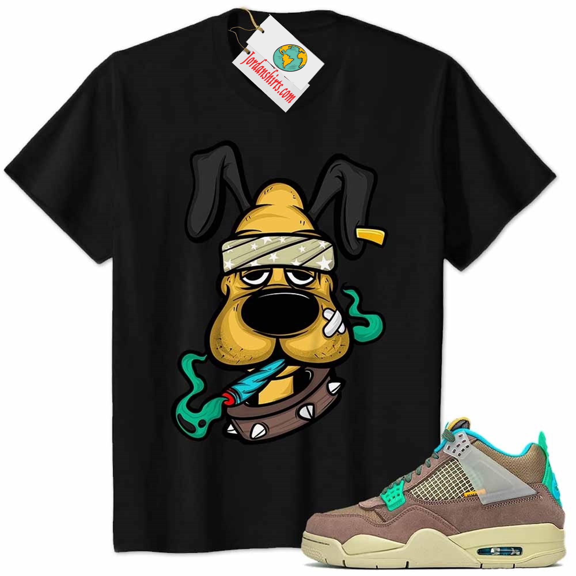 Jordan 4 Shirt, Gangster Pluto Smoke Weed Black Air Jordan 4 Union Taupe Haze 4s Plus Size Up To 5xl