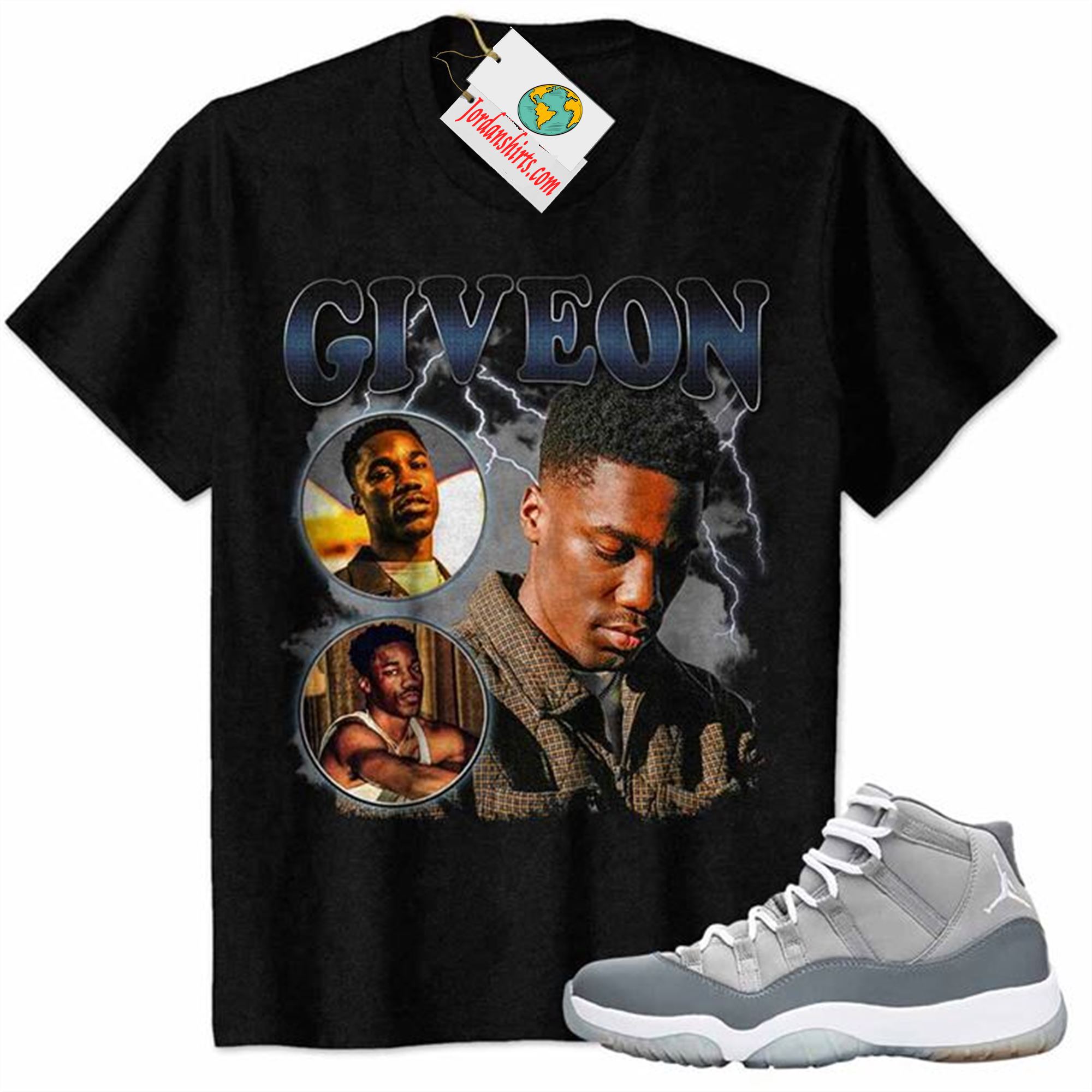 Jordan 11 Shirt, Giveon Vintage 90s Black Air Jordan 11 Cool Grey 11s Plus Size Up To 5xl