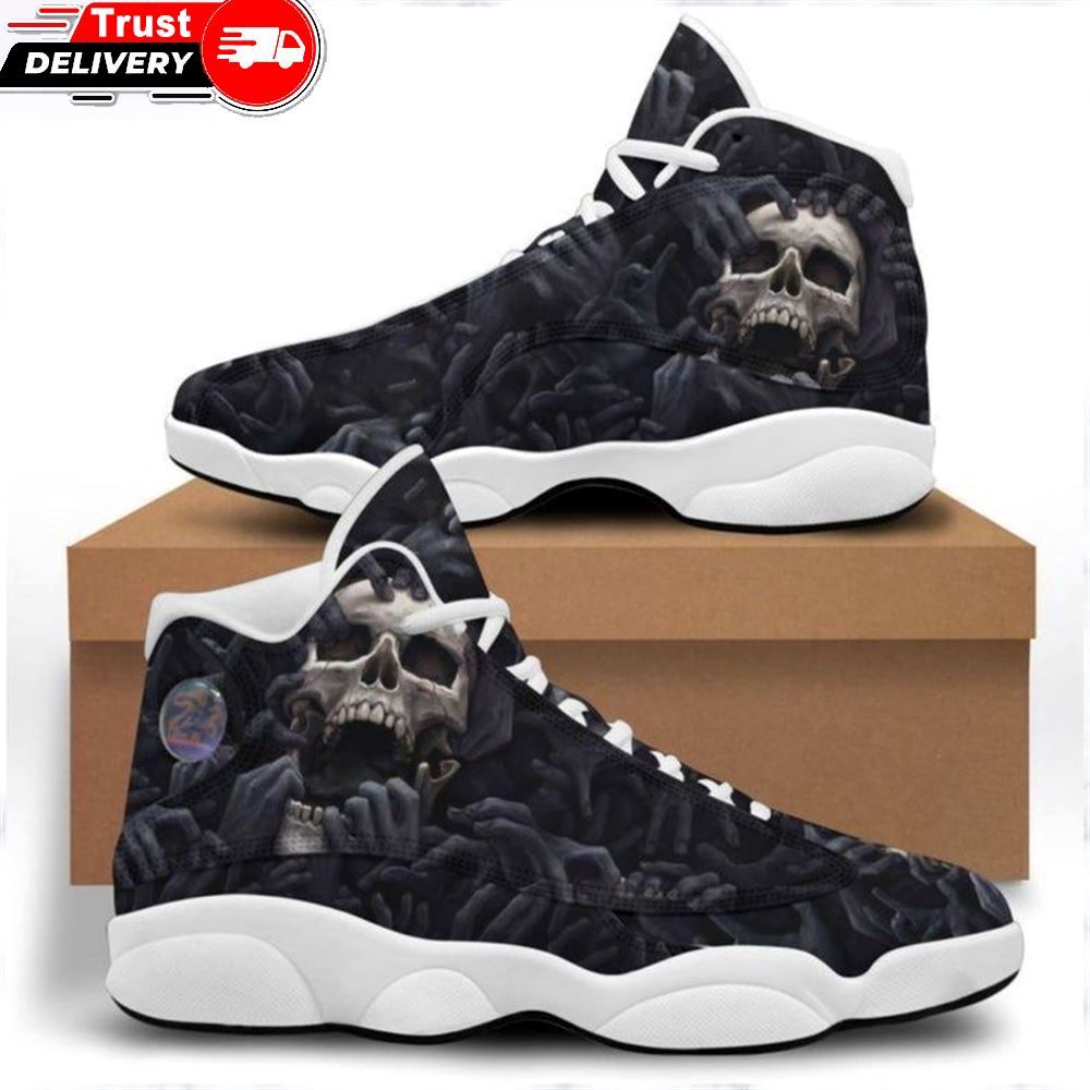 Jordan 13 Shoes, Halloween Skull Jd13 Sneakers Shoes Athletic Run Casual Shoes