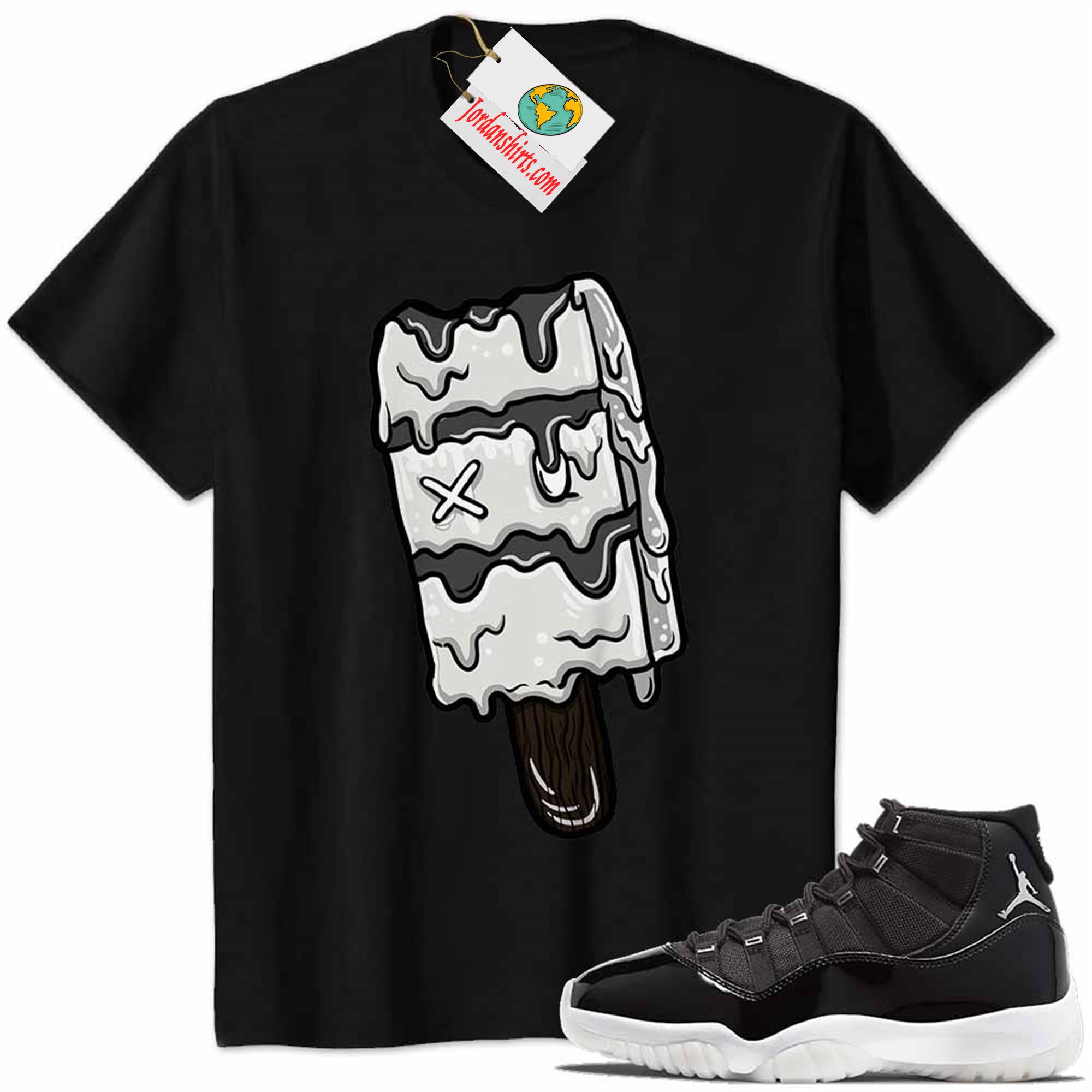 Jordan 11 Shirt, Ice Cream Dripping Black Air Jordan 11 Jubilee 11s Size Up To 5xl