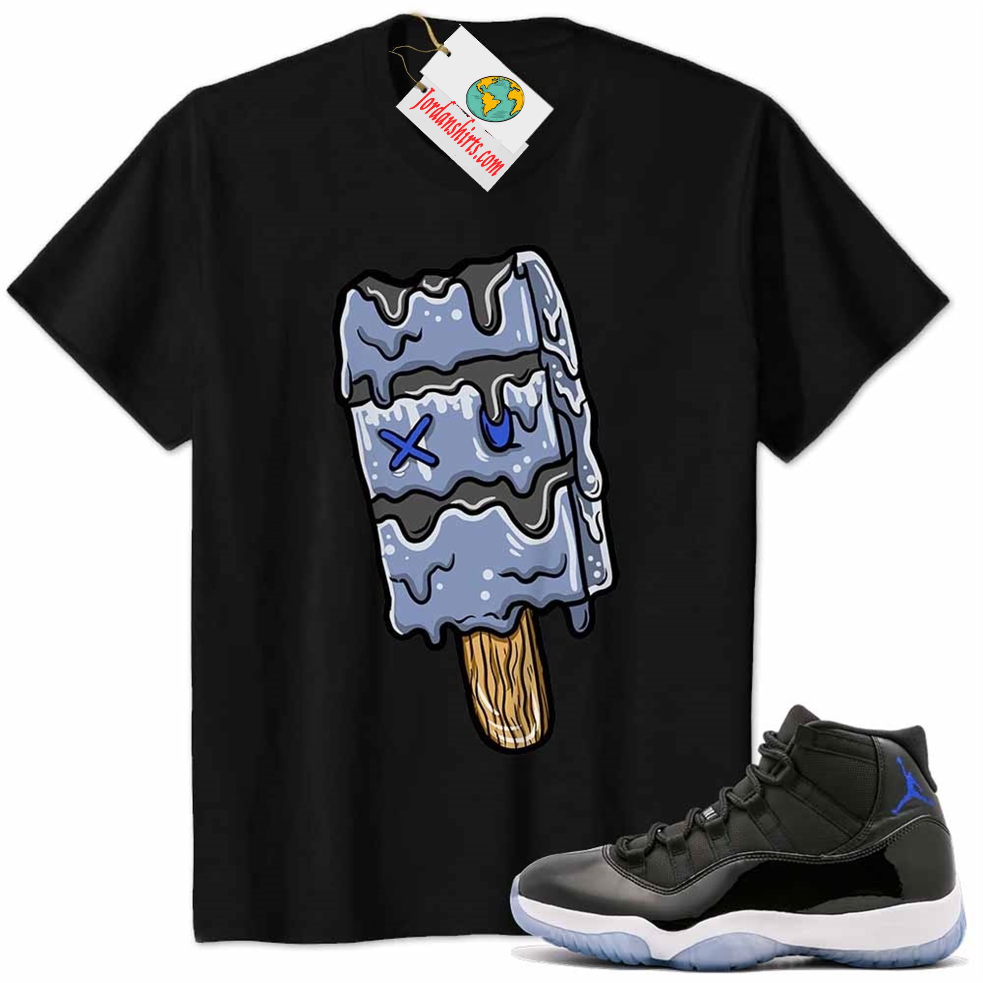 Jordan 11 Shirt, Ice Cream Dripping Black Air Jordan 11 Space Jam 11s Size Up To 5xl