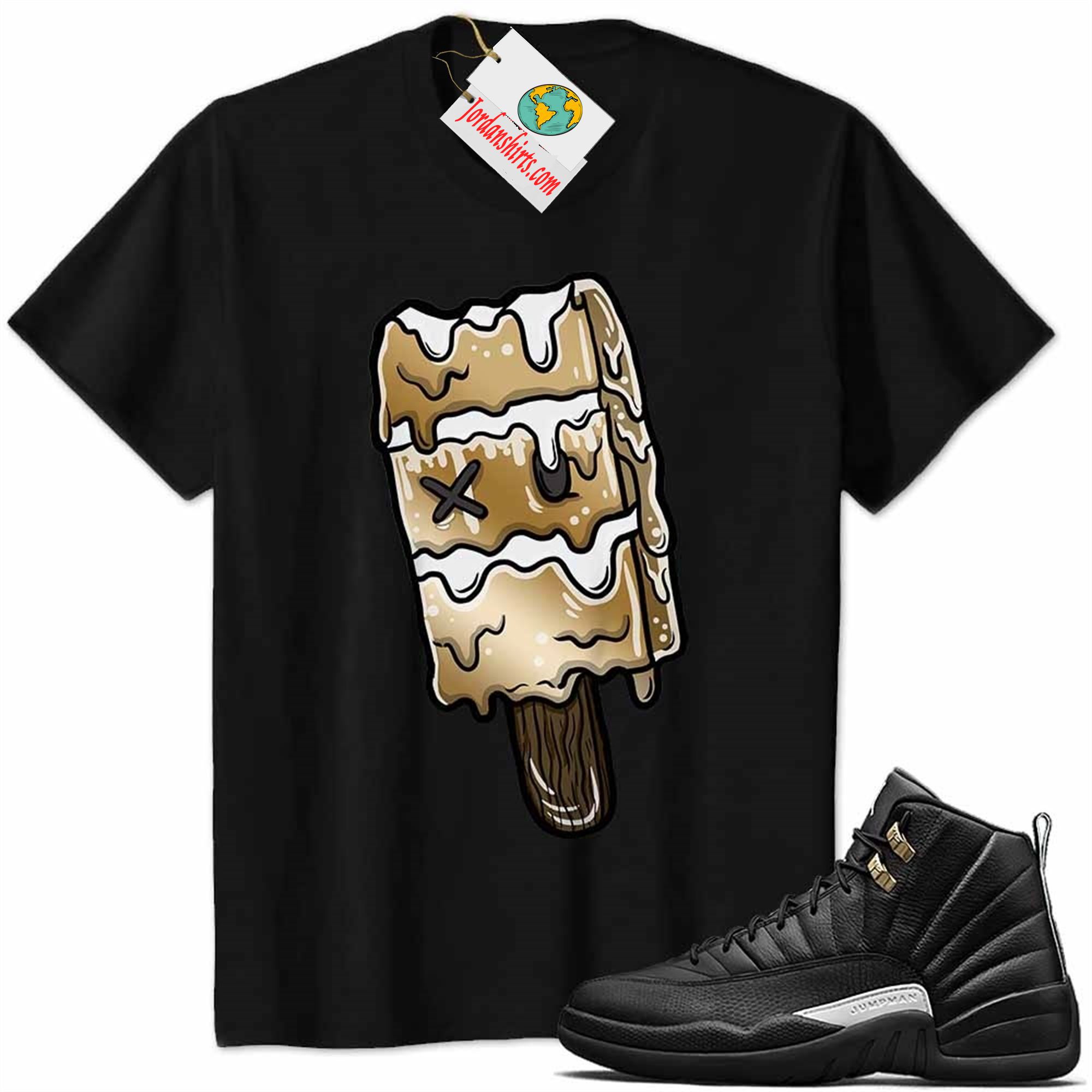 Jordan 12 Shirt, Ice Cream Dripping Black Air Jordan 12 Master 12s Size Up To 5xl