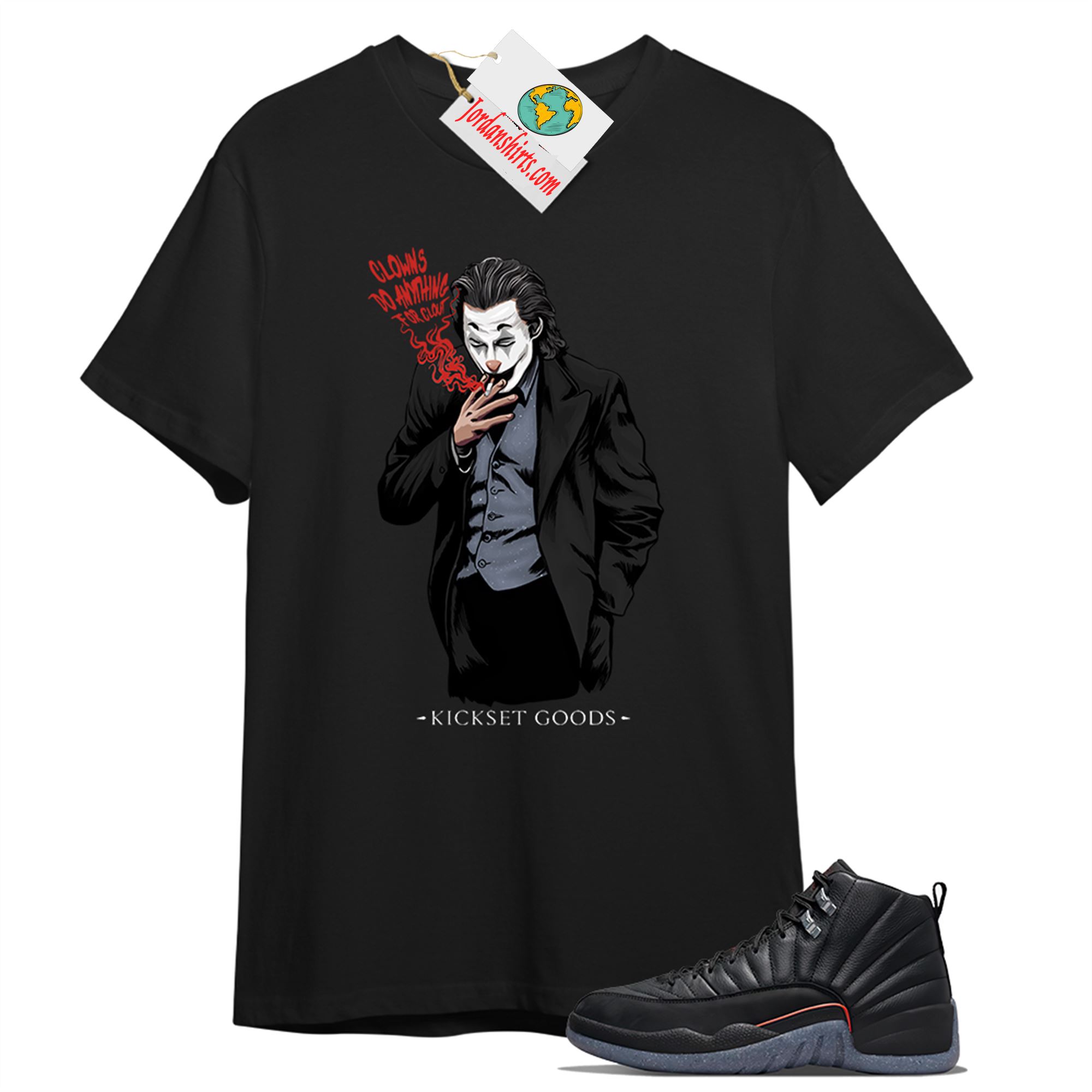 Jordan 12 Shirt, Joker Black T-shirt Air Jordan 12 Utility Grind 12s Size Up To 5xl