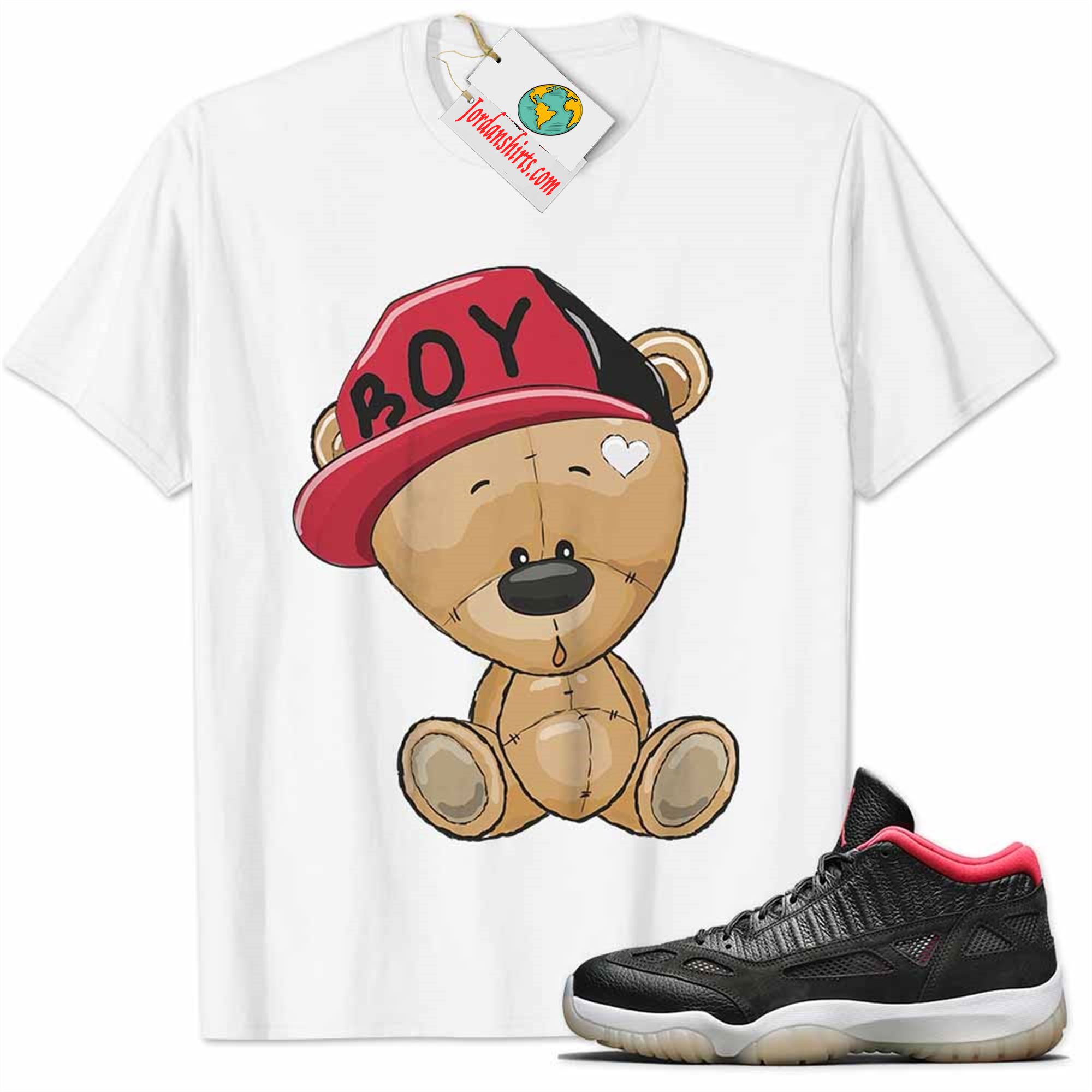 Jordan 11 Shirt, Jordan 11 Bred Shirt Cute Baby Teddy Bear White Full Size Up To 5xl