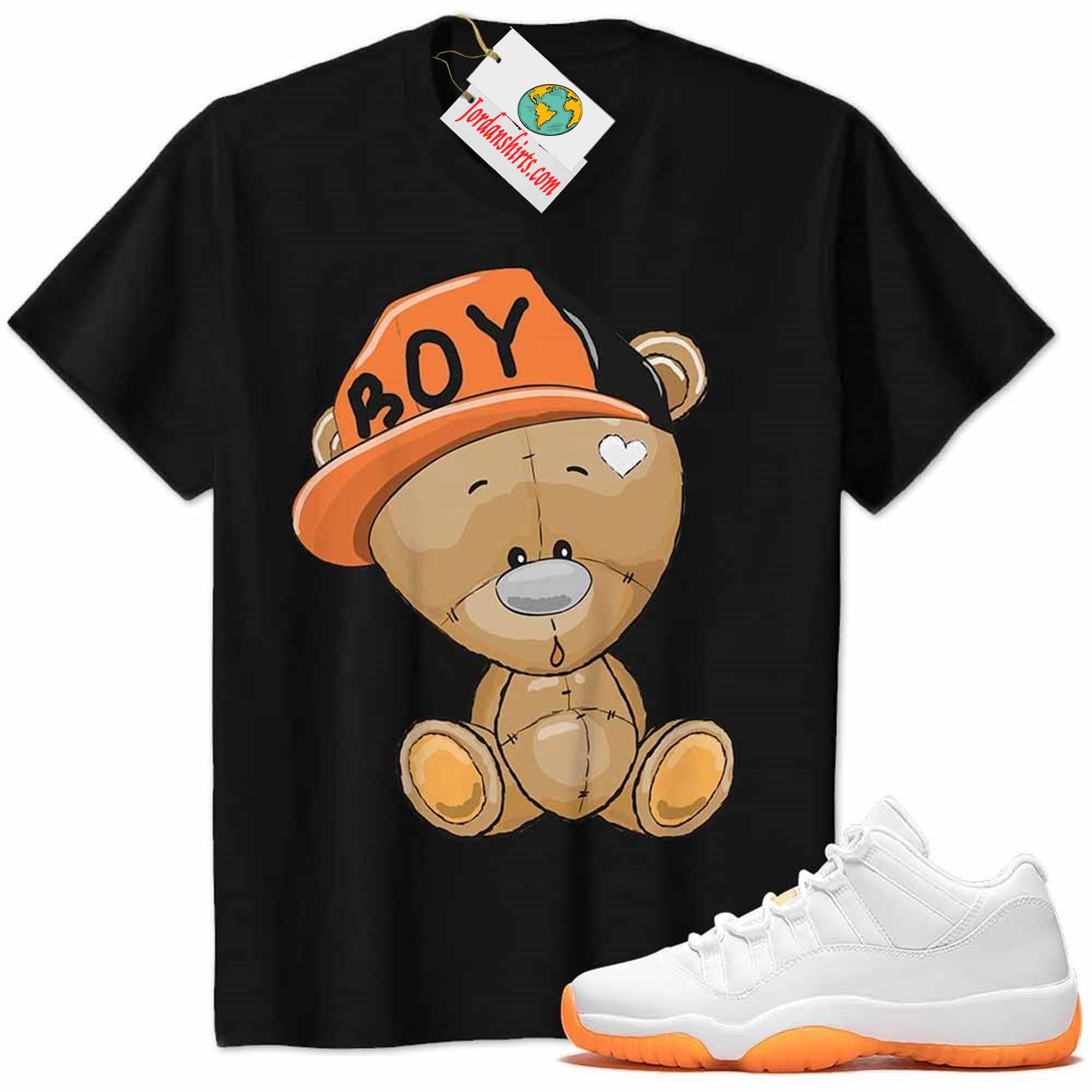 Jordan 11 Shirt, Jordan 11 Citrus Shirt Cute Baby Teddy Bear Black Plus Size Up To 5xl