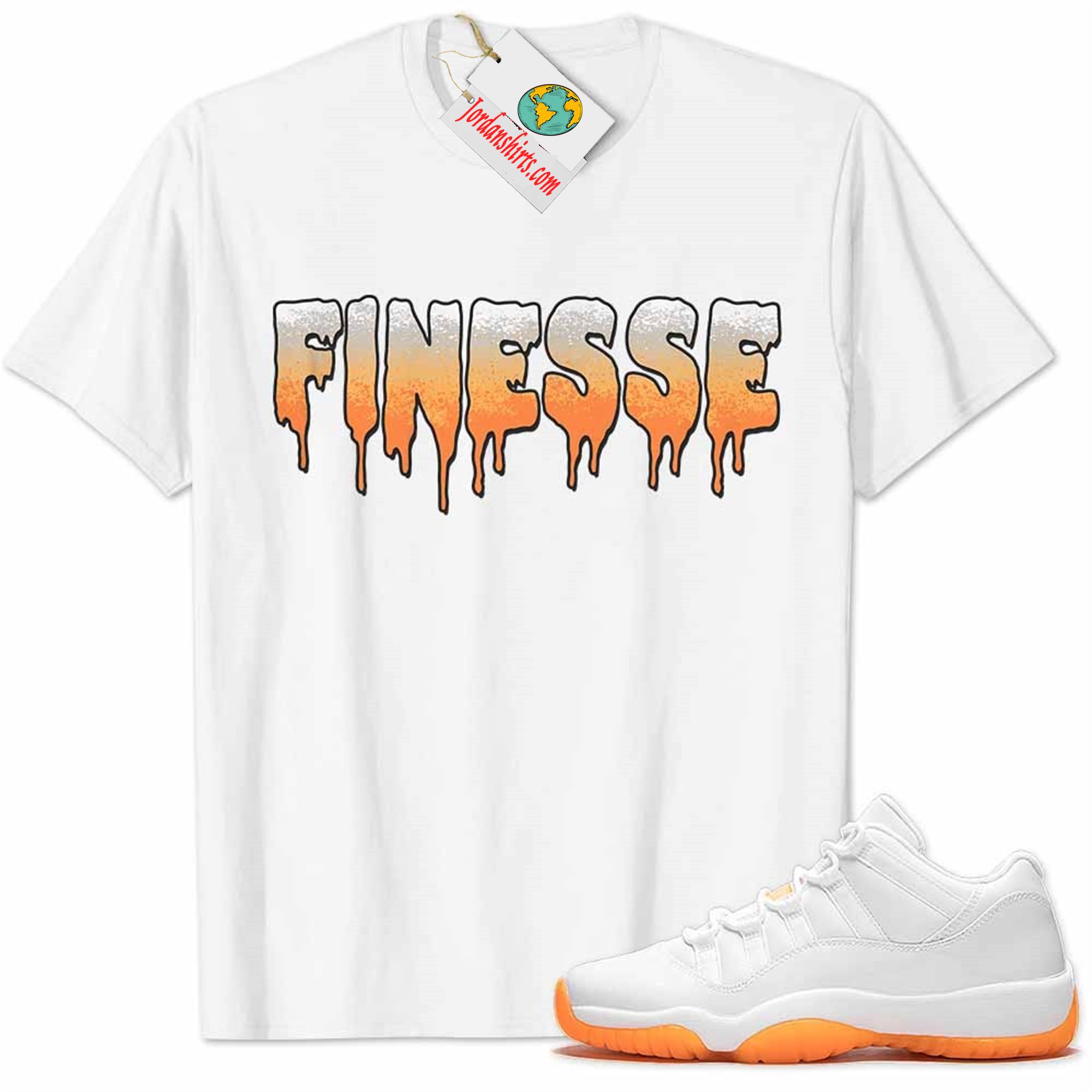 Jordan 11 Shirt, Jordan 11 Citrus Shirt Finesse Drip White Size Up To 5xl