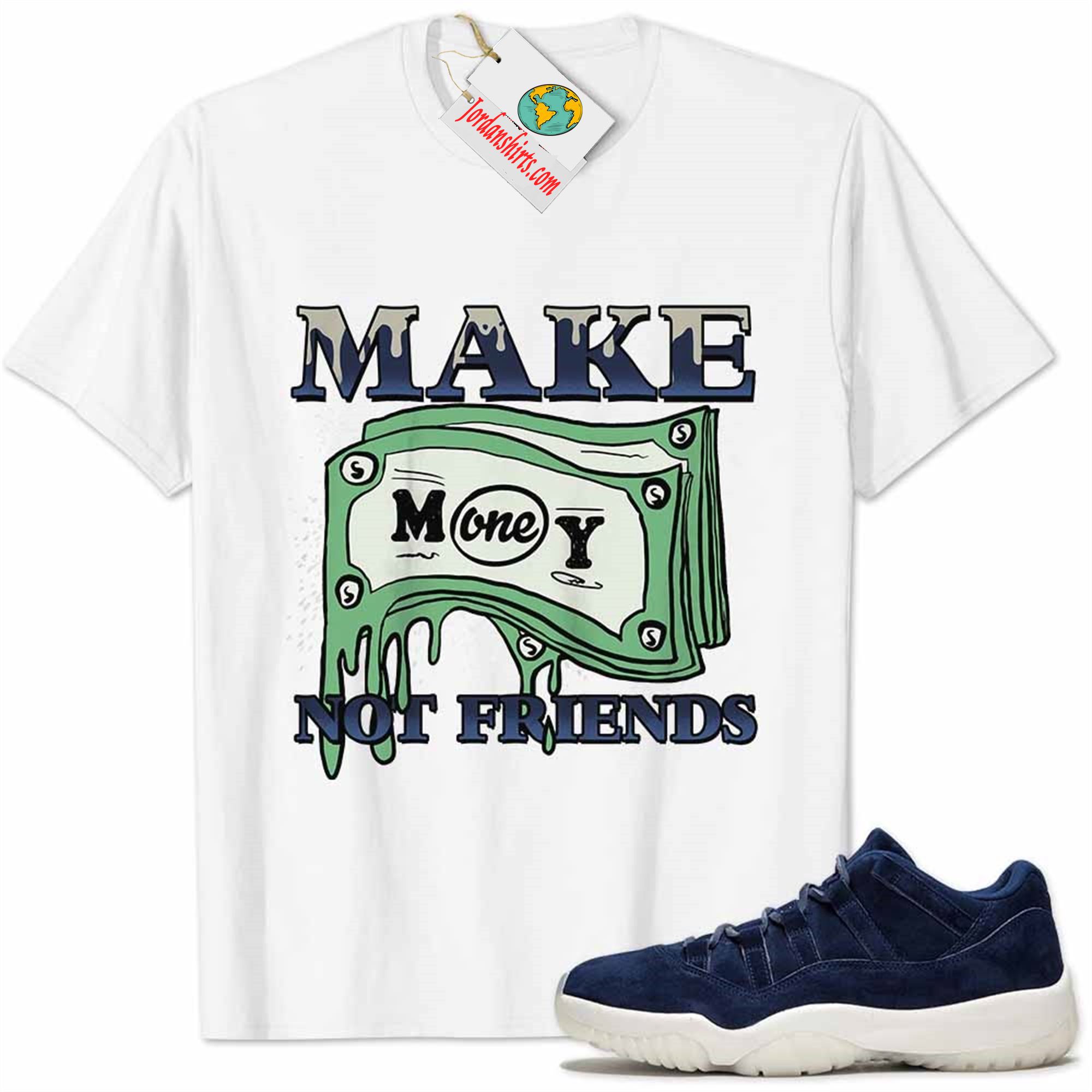 Jordan 11 Shirt, Jordan 11 Derek Jeter Shirt Make Money Graffiti White Size Up To 5xl