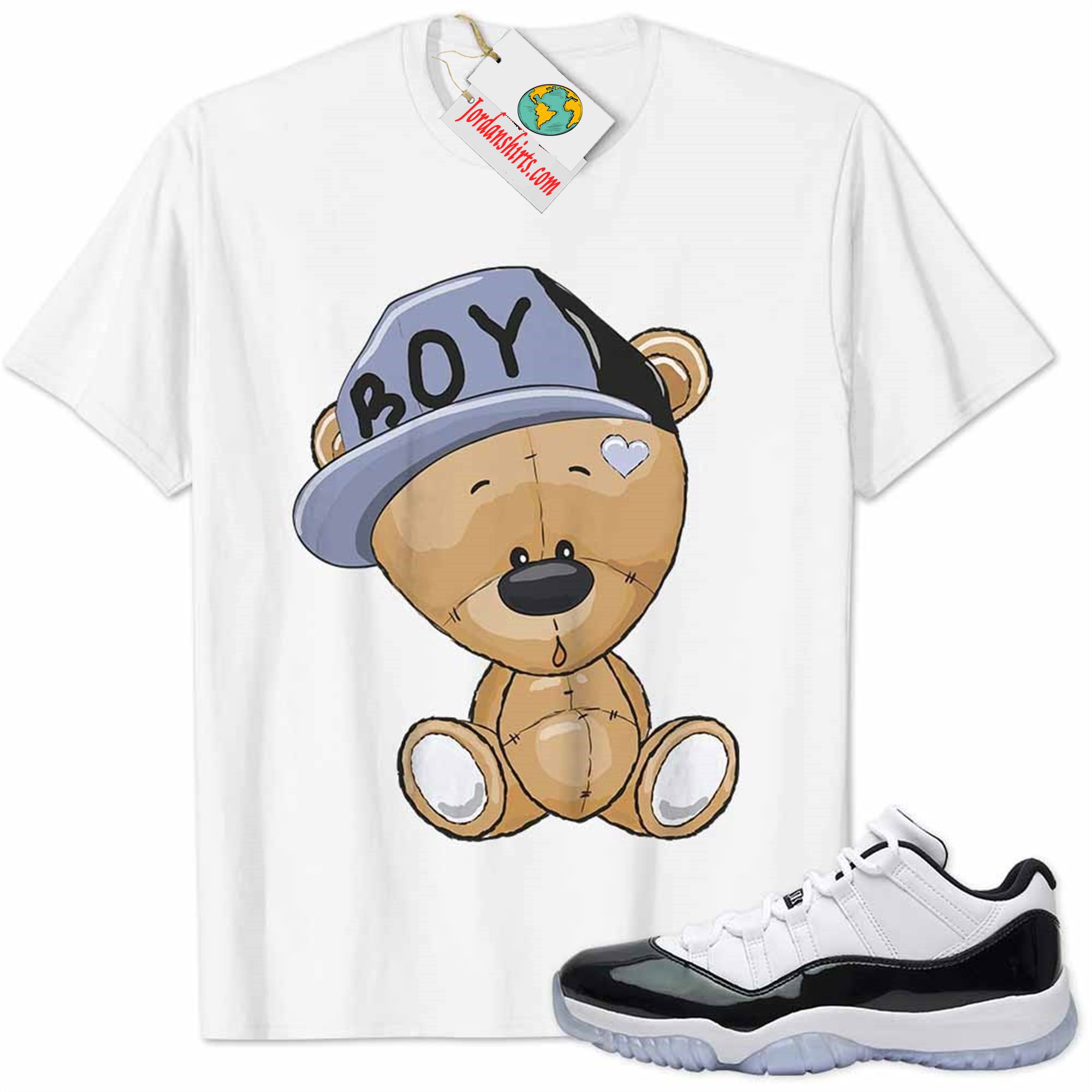 Jordan 11 Shirt, Jordan 11 Emerald Shirt Cute Baby Teddy Bear White Size Up To 5xl