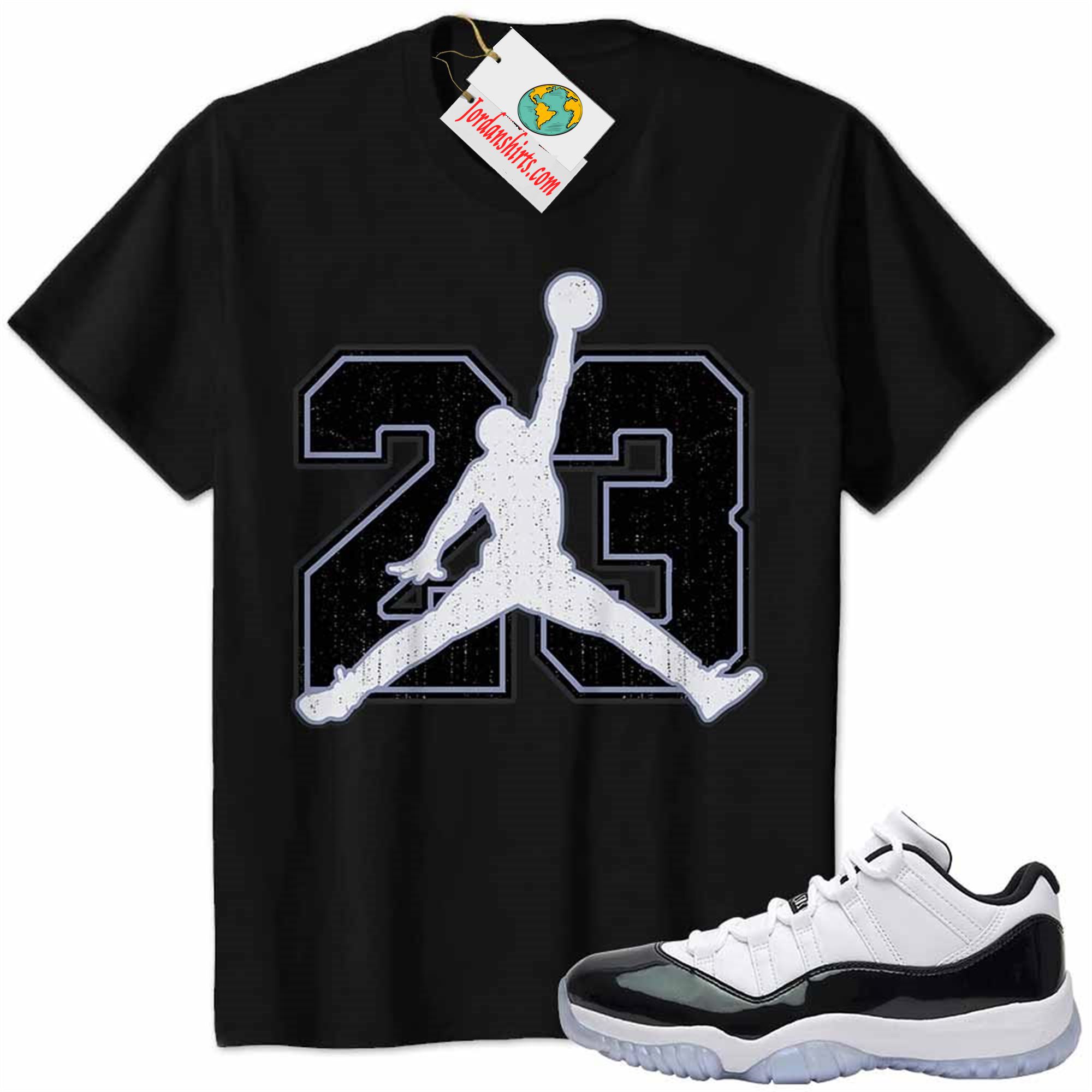 Jordan 11 Shirt, Jordan 11 Emerald Shirt Jumpman No23 Black Plus Size Up To 5xl