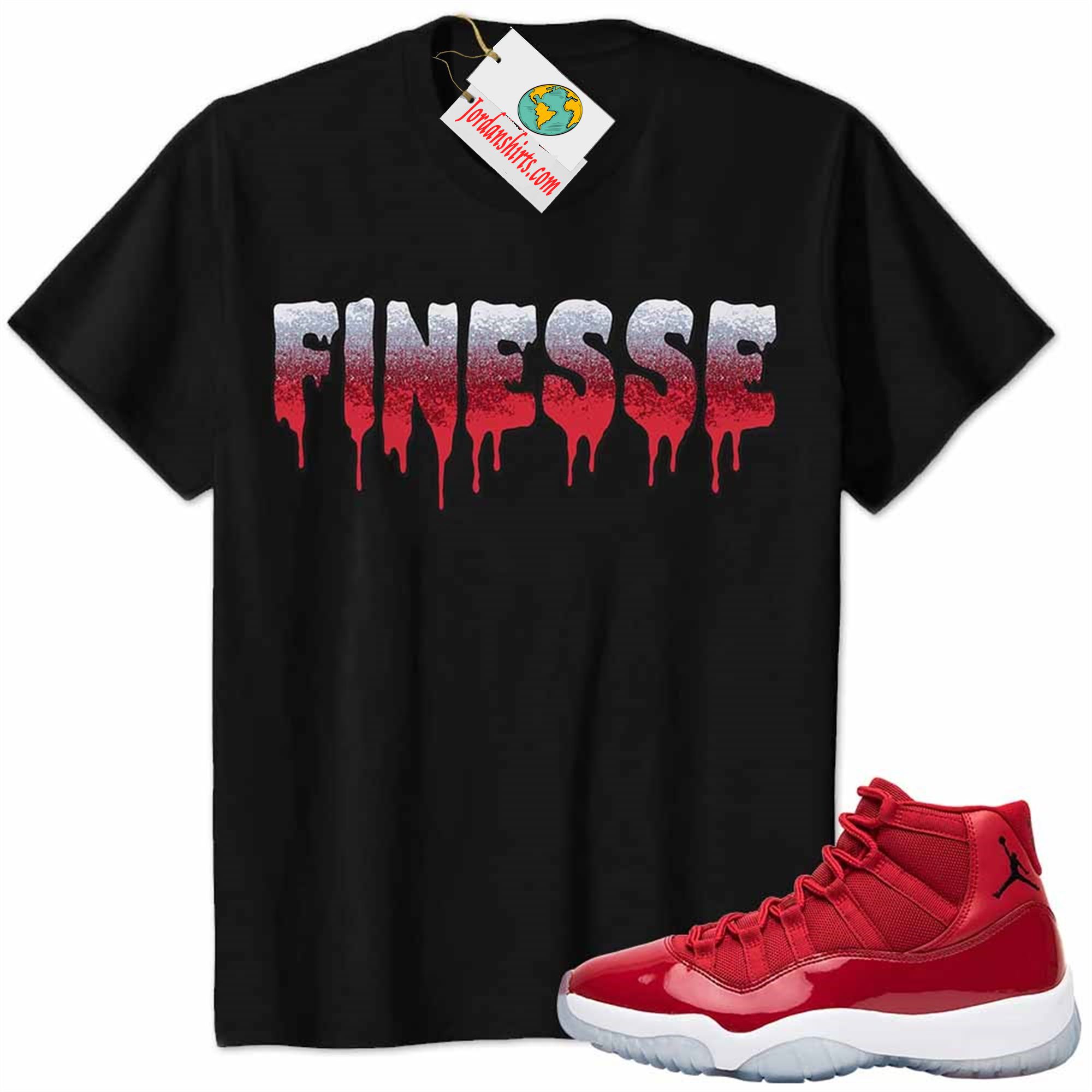 Jordan 11 Shirt, Jordan 11 Gym Red Shirt Finesse Drip Black Full Size Up To 5xl