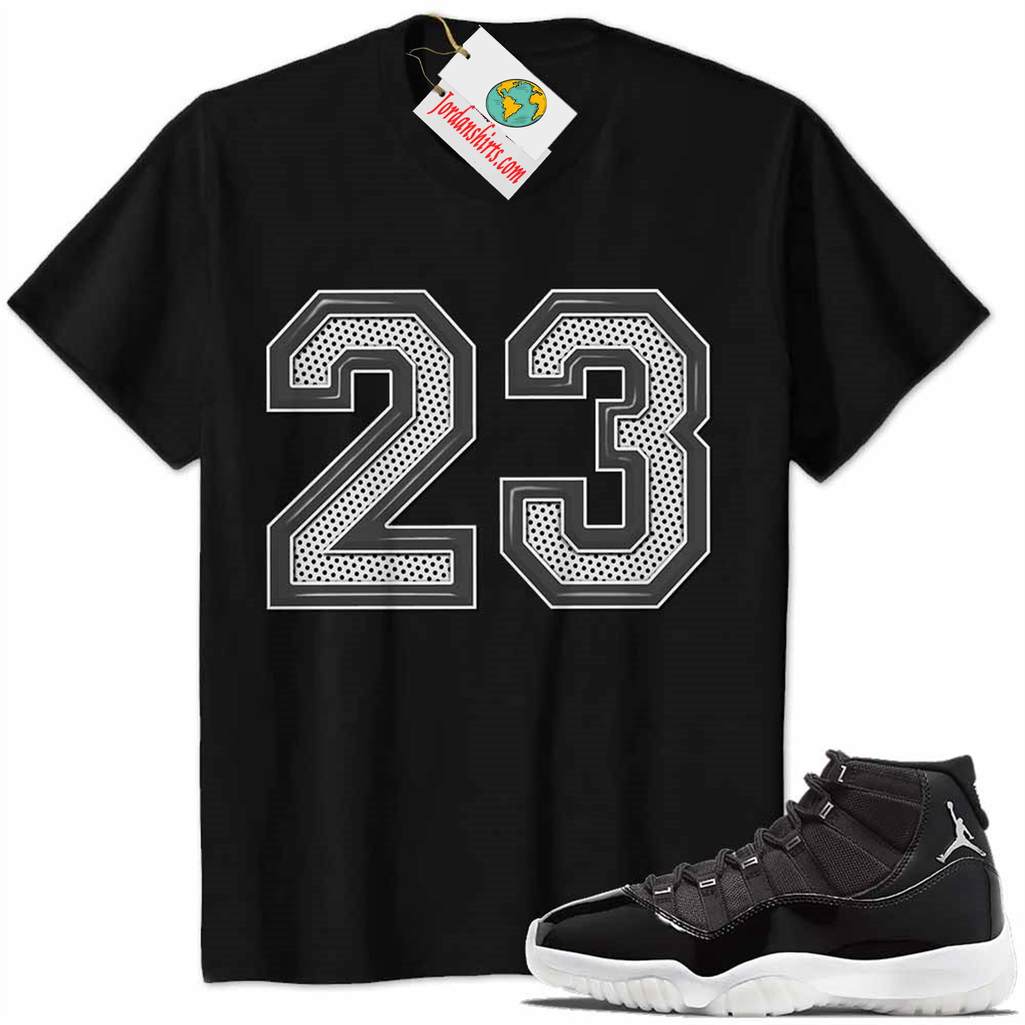 Jordan 11 Shirt, Jordan 11 Jubilee Shirt Michael Jordan Number 23 Black Size Up To 5xl