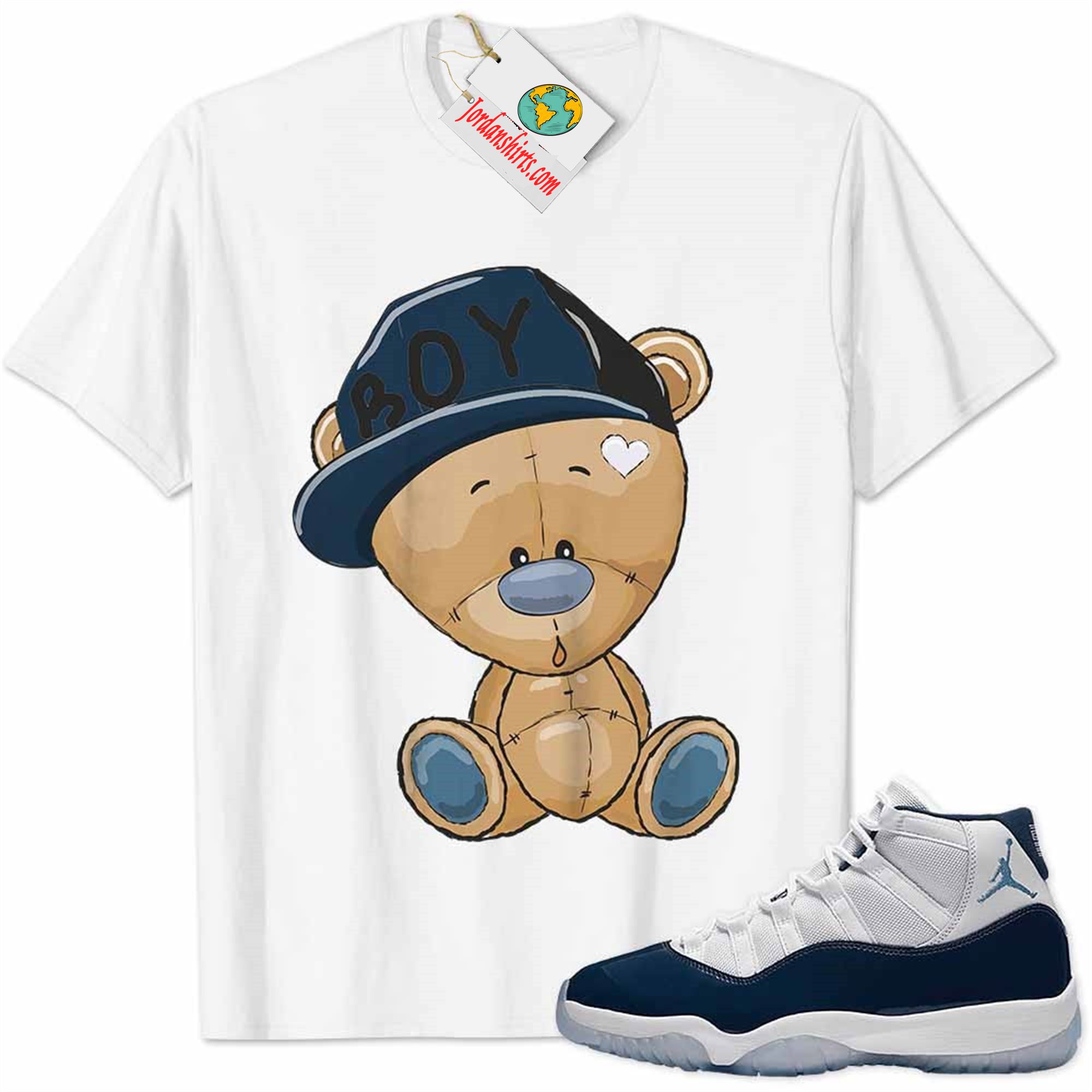 Jordan 11 Shirt, Jordan 11 Win Like 82 Shirt Cute Baby Teddy Bear White Plus Size Up To 5xl