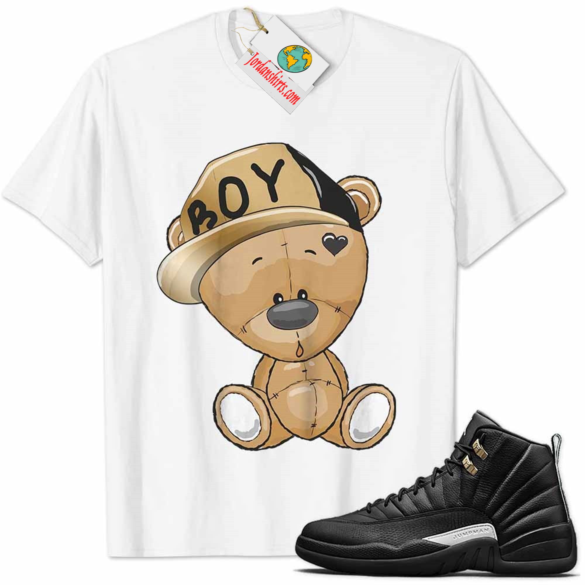 Jordan 12 Shirt, Jordan 12 Master Shirt Cute Baby Teddy Bear White Plus Size Up To 5xl