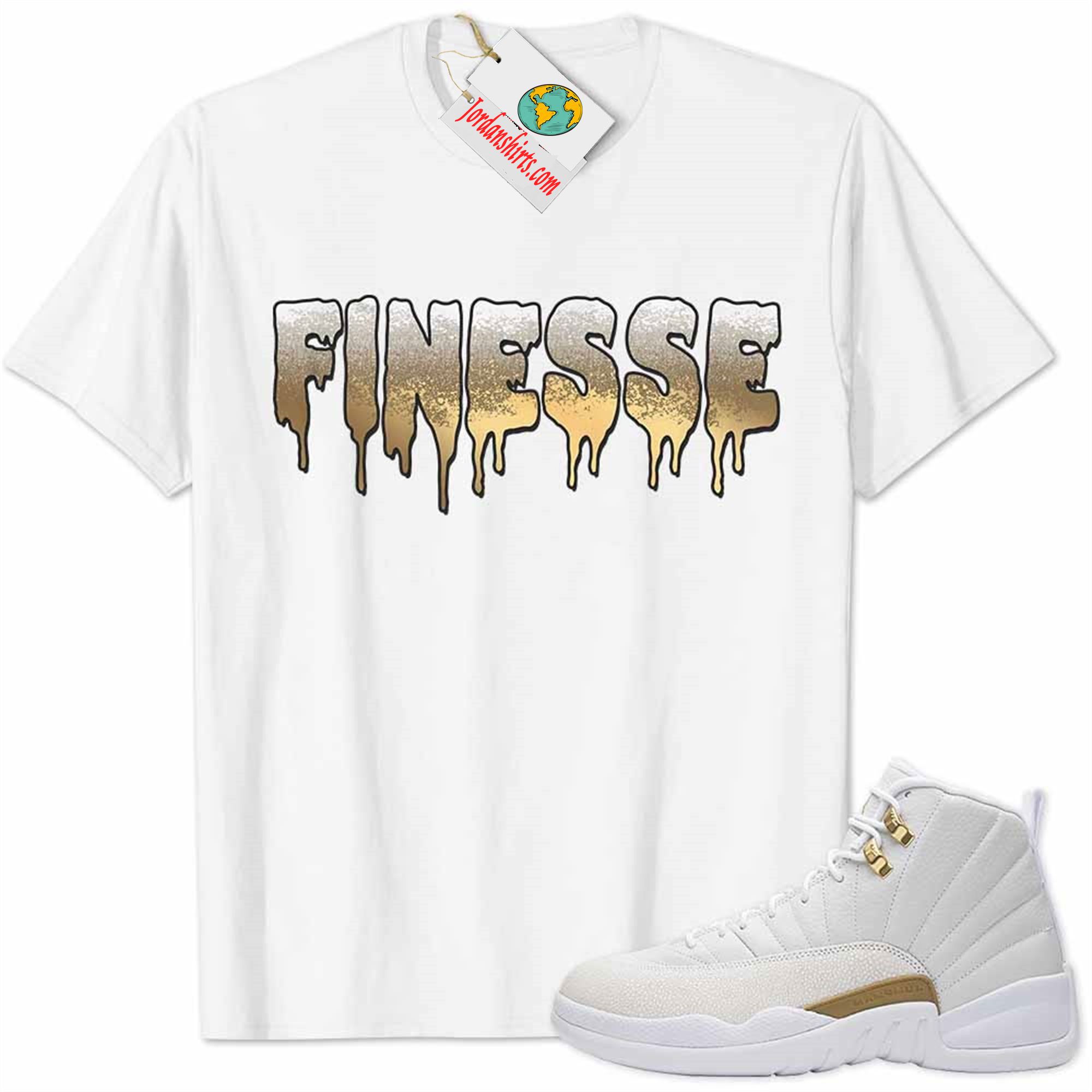Jordan 12 Shirt, Jordan 12 Ovo Shirt Finesse Drip White Plus Size Up To 5xl