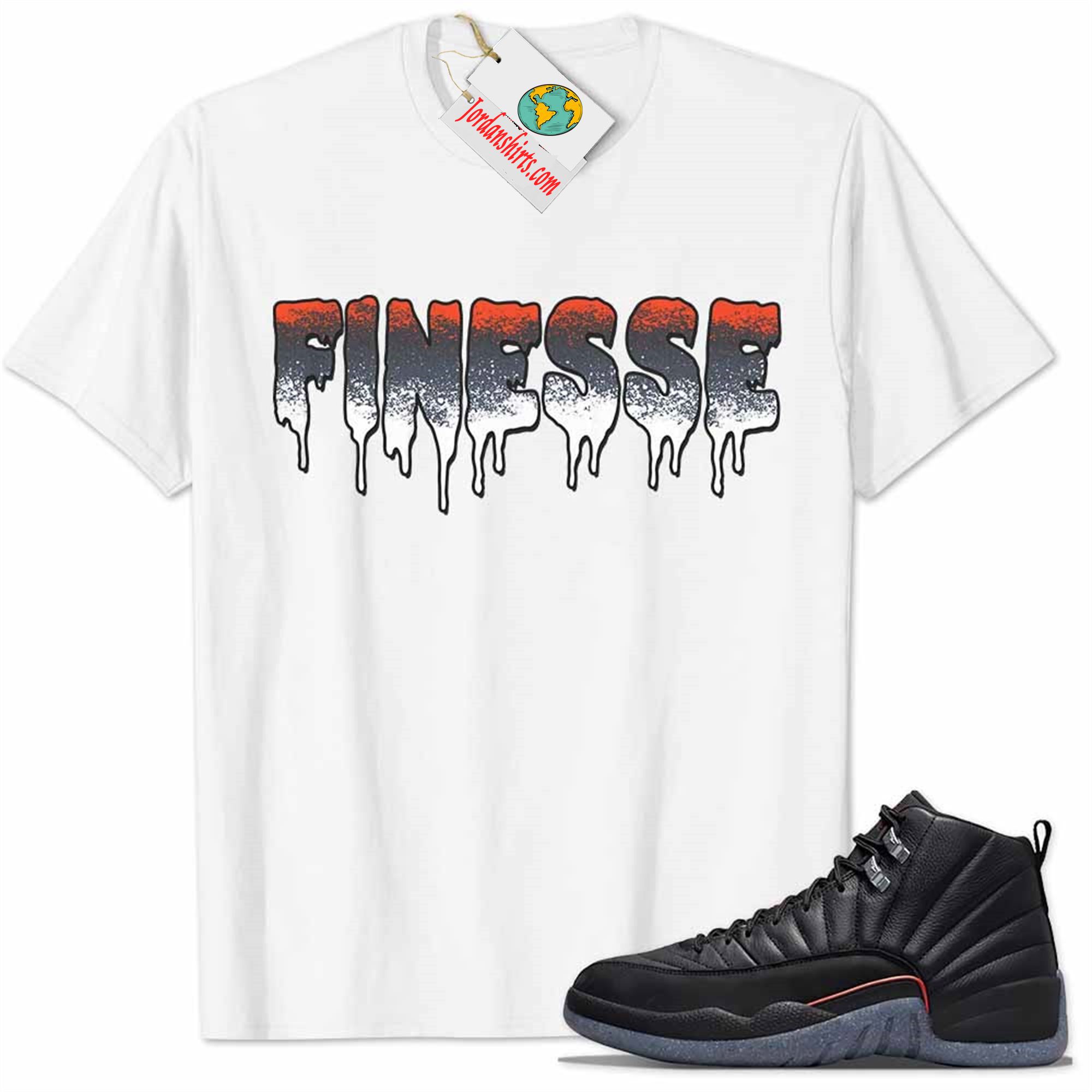 Jordan 12 Shirt, Jordan 12 Utility Grind Shirt Finesse Drip White Size Up To 5xl