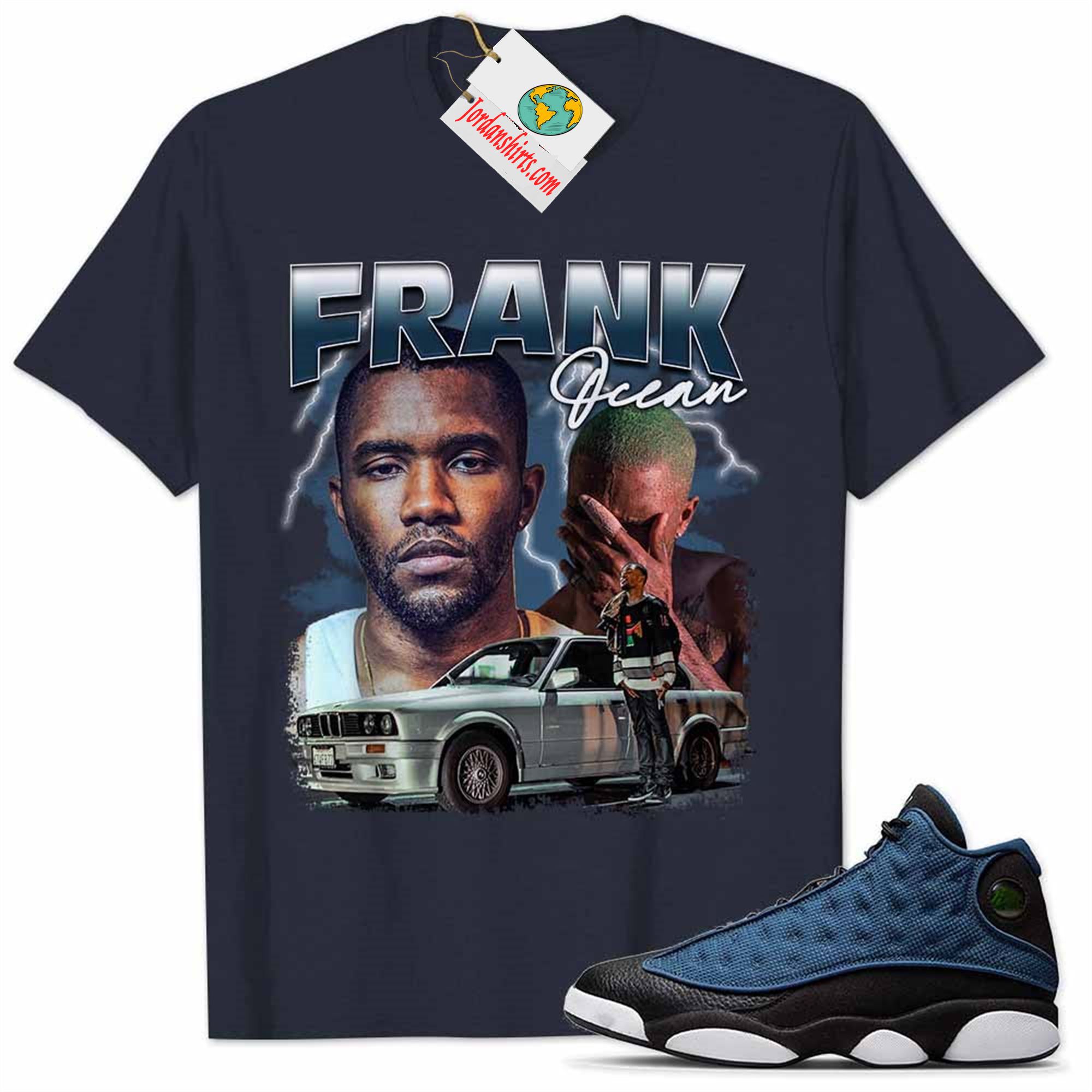 Jordan 13 Shirt, Jordan 13 Brave Blue Shirt Frank Ocean Vintage Hip Hop 90s Navy Full Size Up To 5xl