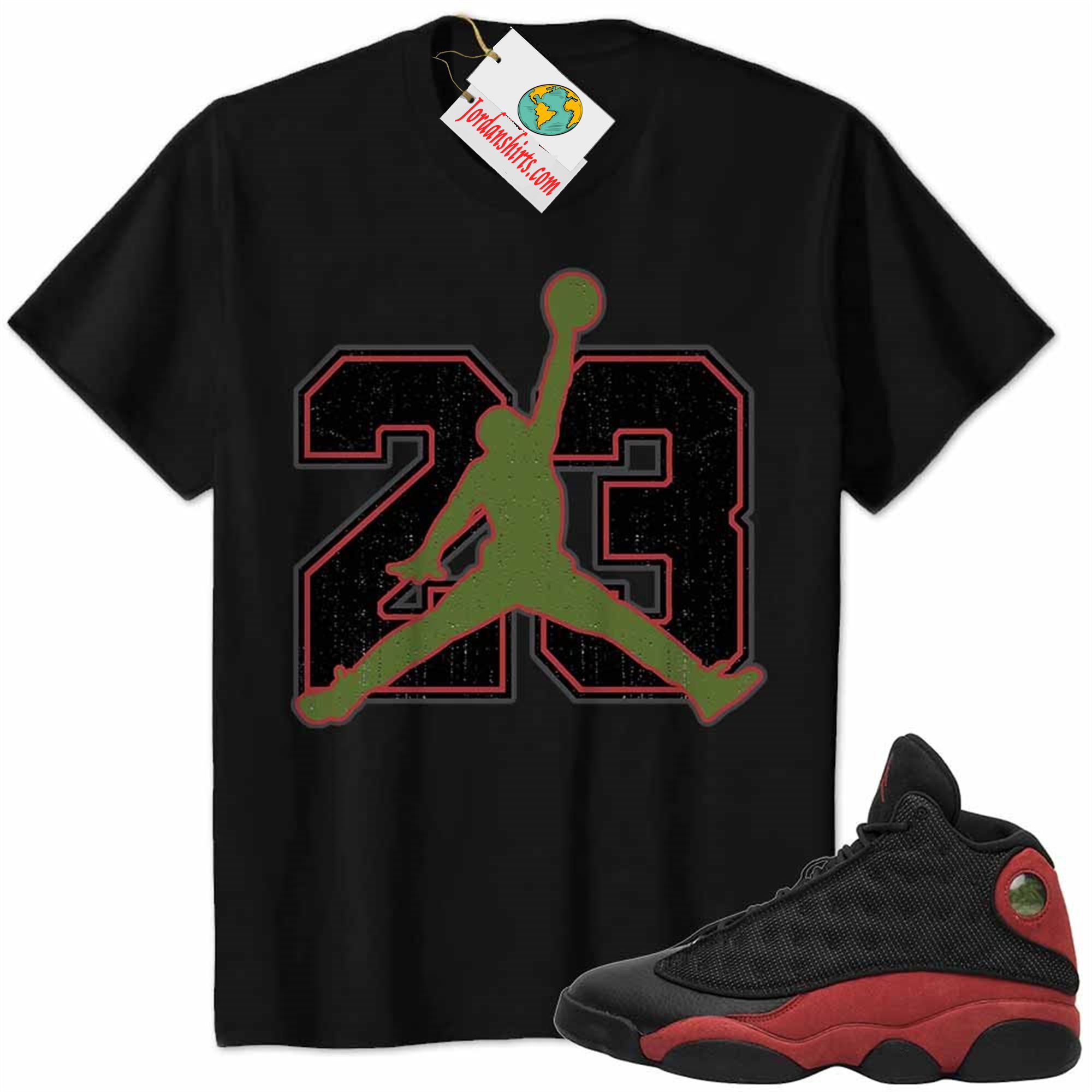 Jordan 13 Shirt, Jordan 13 Bred Shirt Jumpman No23 Black Size Up To 5xl