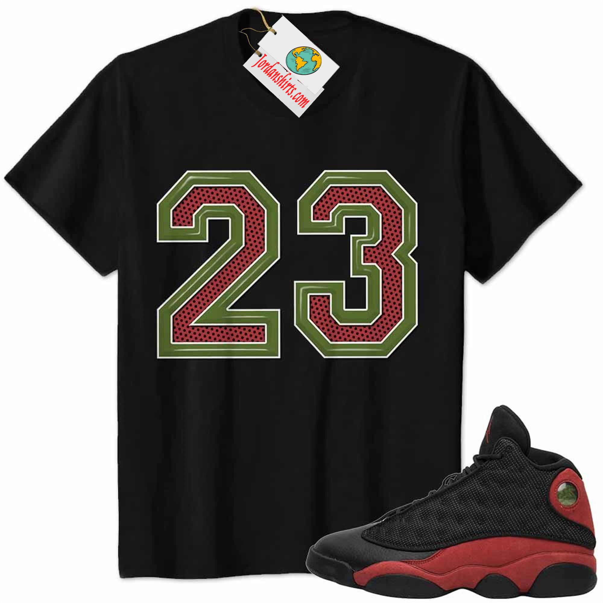 Jordan 13 Shirt, Jordan 13 Bred Shirt Michael Jordan Number 23 Black Size Up To 5xl
