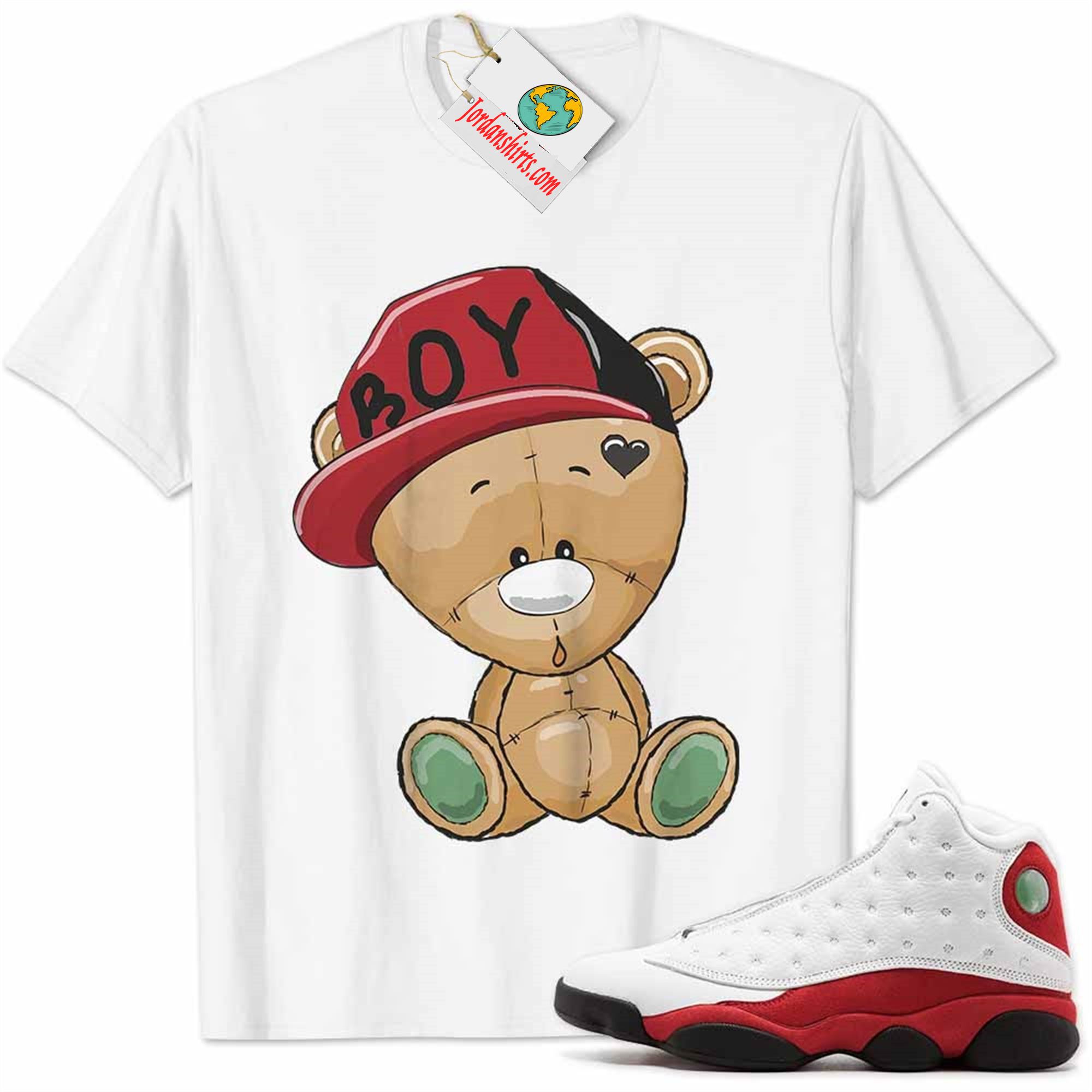 Jordan 13 Shirt, Jordan 13 Chicago Shirt Cute Baby Teddy Bear White Plus Size Up To 5xl