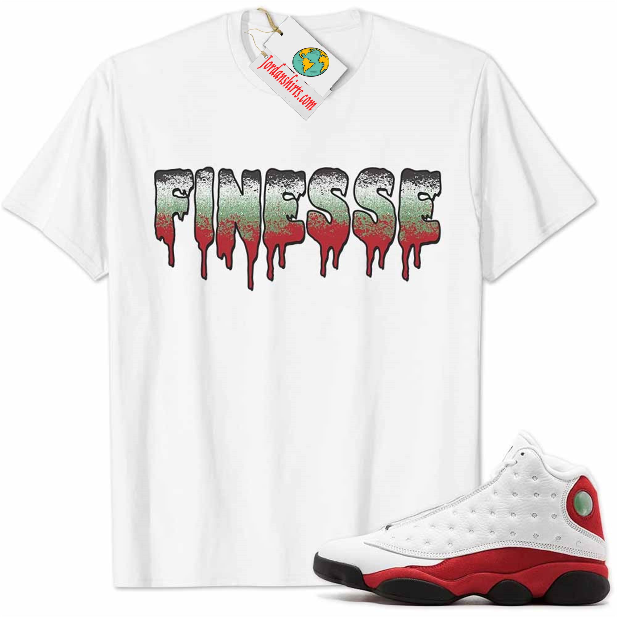 Jordan 13 Shirt, Jordan 13 Chicago Shirt Finesse Drip White Size Up To 5xl