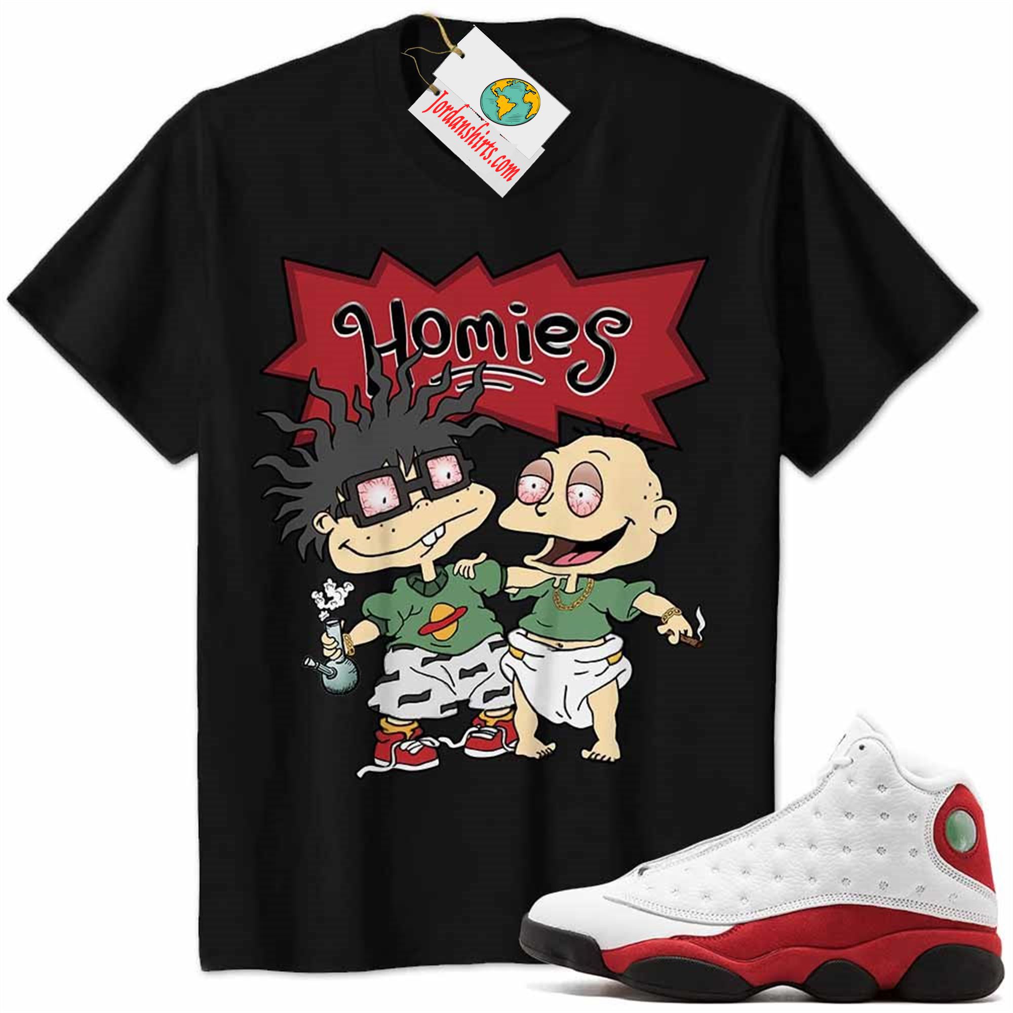 Jordan 13 Shirt, Jordan 13 Chicago Shirt Hommies Tommy Pickles Chuckie Finster Rugrats Black Size Up To 5xl