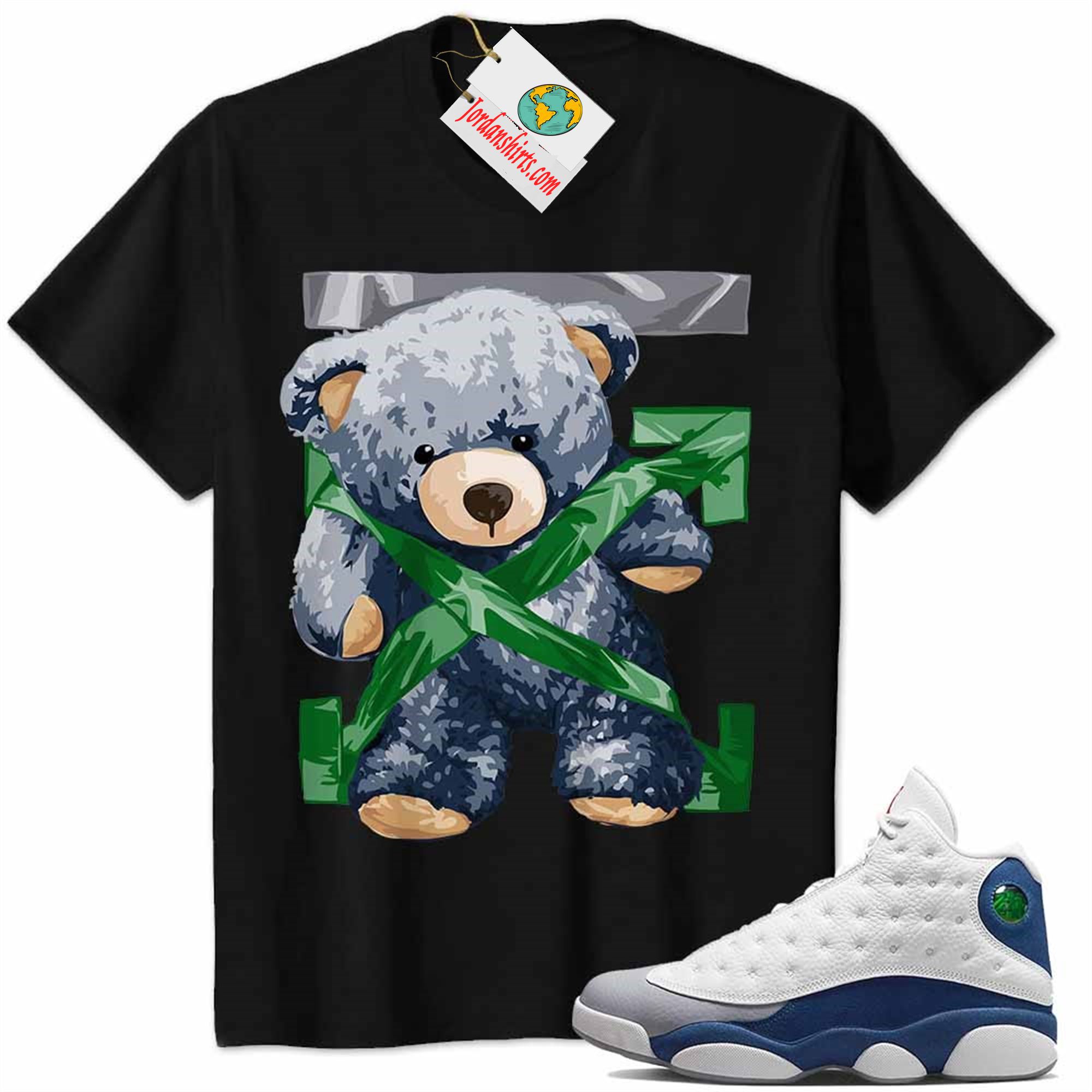 Jordan 13 Shirt, Jordan 13 French Blue Shirt Shirt Teddy Bear Duck Tape Black Plus Size Up To 5xl