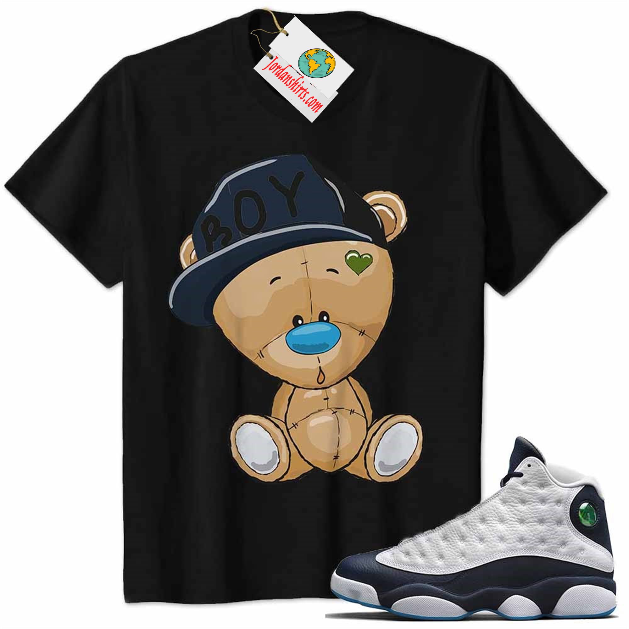 Jordan 13 Shirt, Jordan 13 Obsidian Shirt Cute Baby Teddy Bear Black Plus Size Up To 5xl