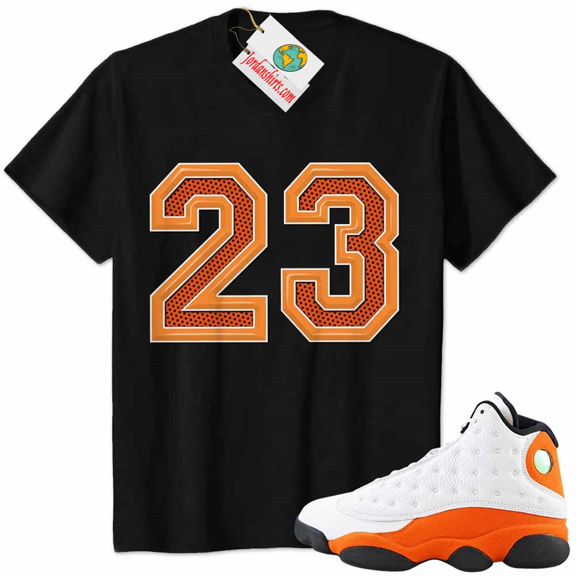 Jordan 13 Shirt, Jordan 13 Starfish Shirt Michael Jordan Number 23 Black Full Size Up To 5xl