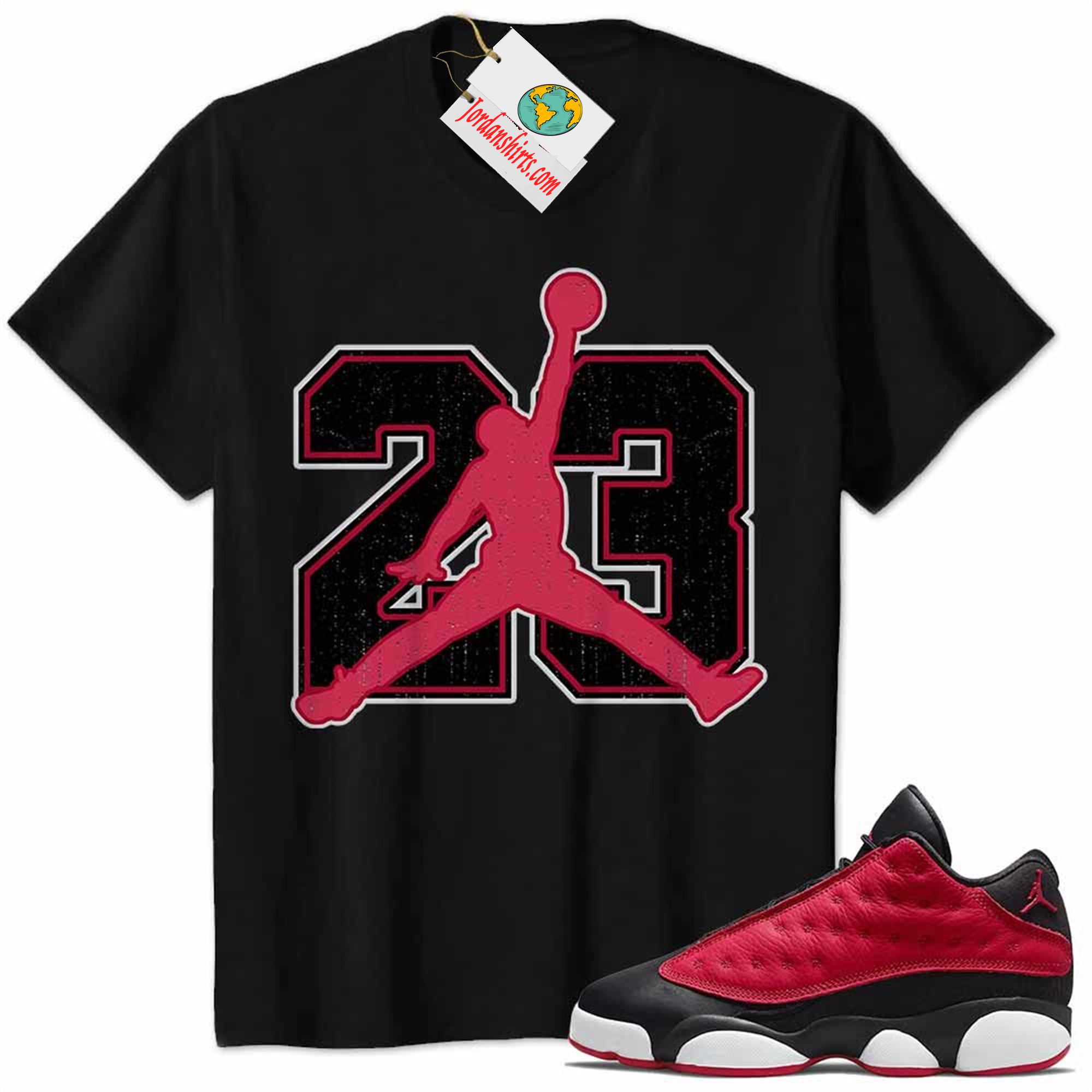 Jordan 13 Shirt, Jordan 13 Very Berry Shirt Jumpman No23 Black Full Size Up To 5xl