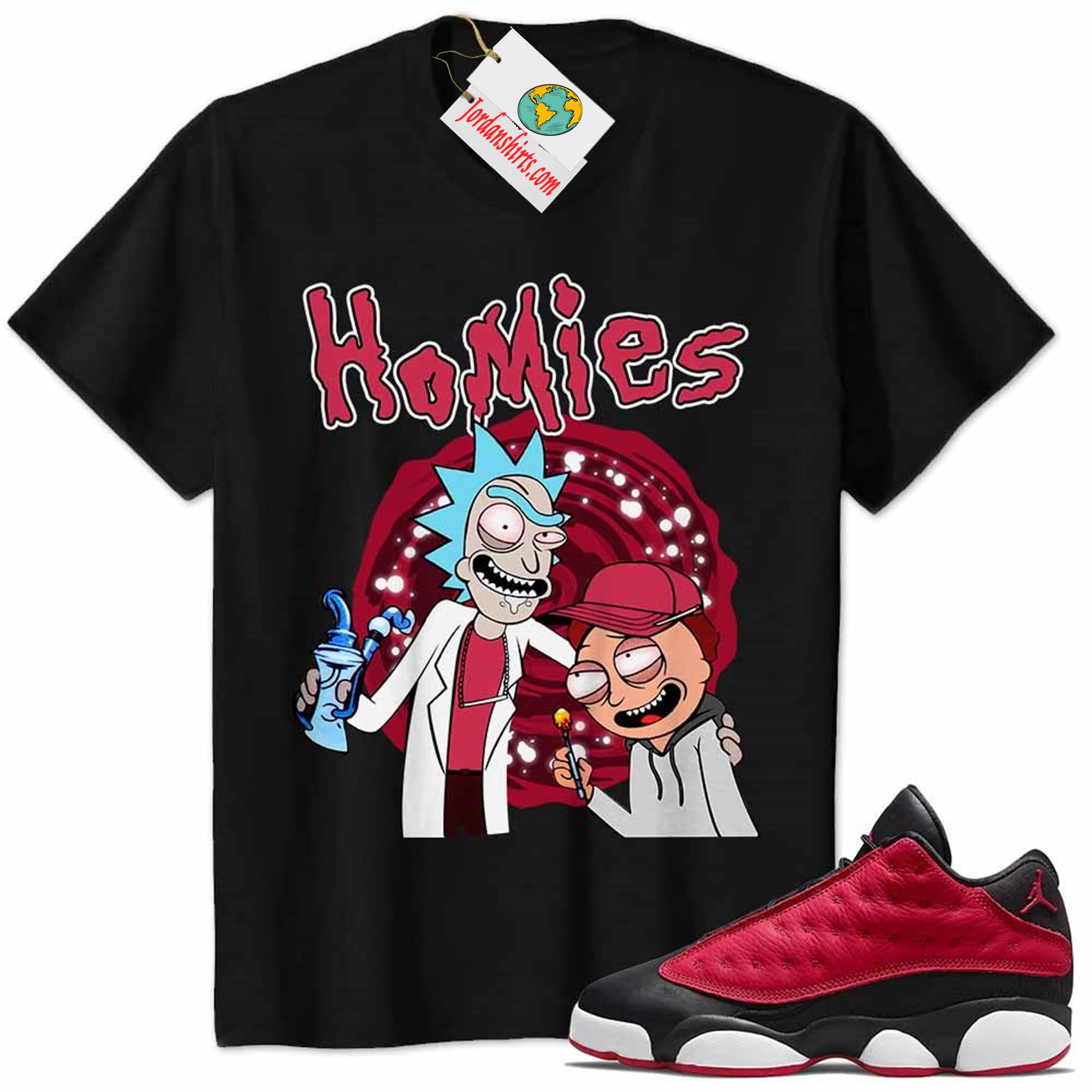 Jordan 13 Shirt, Jordan 13 Very Berry Shirt Rick Morty Best Buds Black Full Size Up To 5xl
