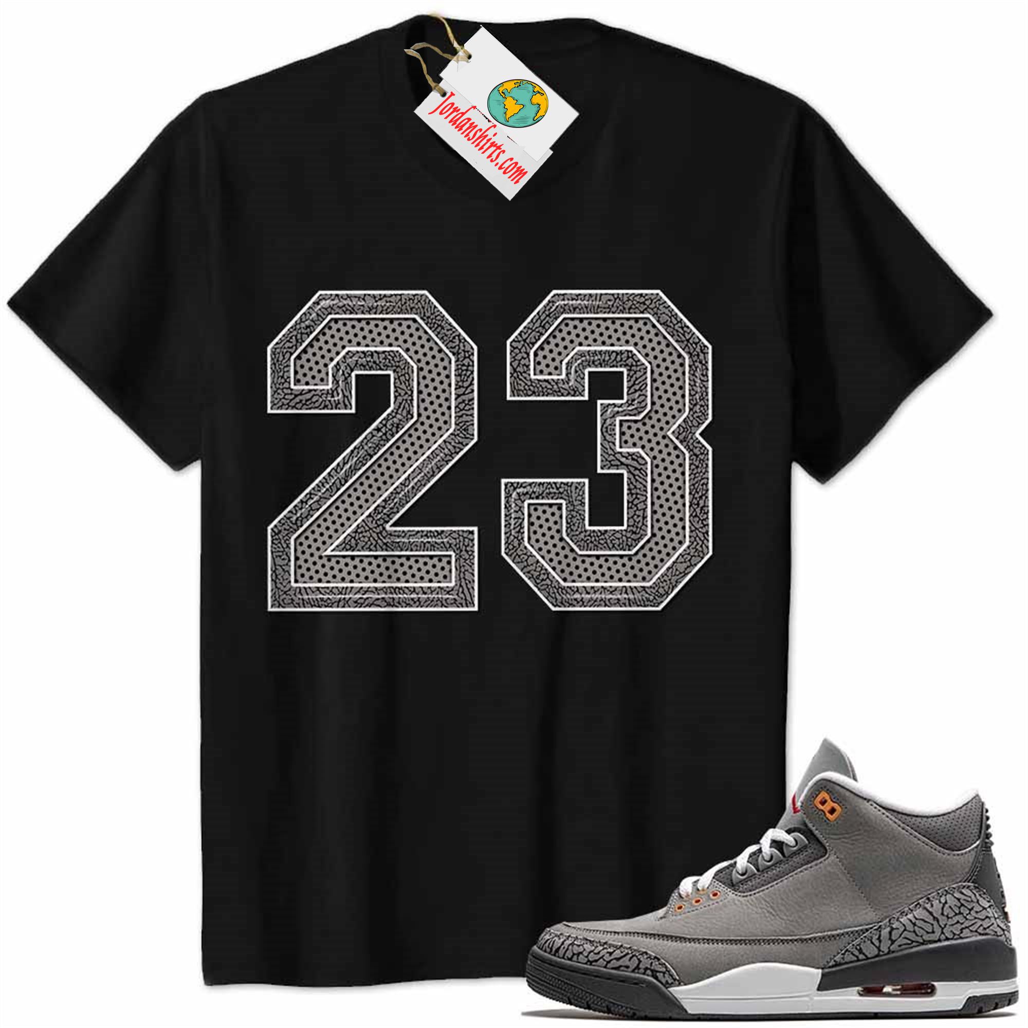 Jordan 3 Shirt, Jordan 3 Cool Grey Shirt Michael Jordan Number 23 Black Size Up To 5xl