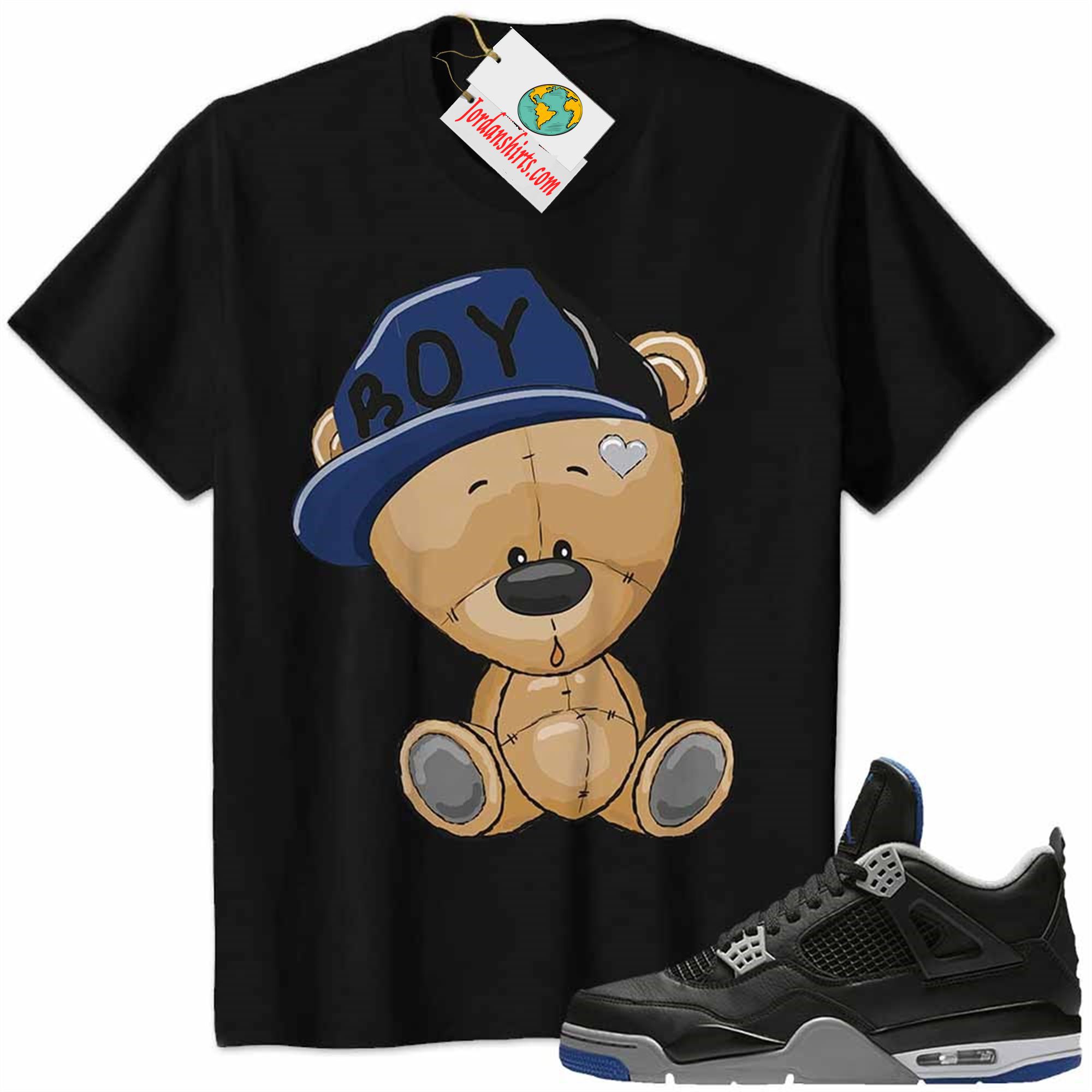 Jordan 4 Shirt, Jordan 4 Motorsport Alternate Shirt Cute Baby Teddy Bear Black Size Up To 5xl