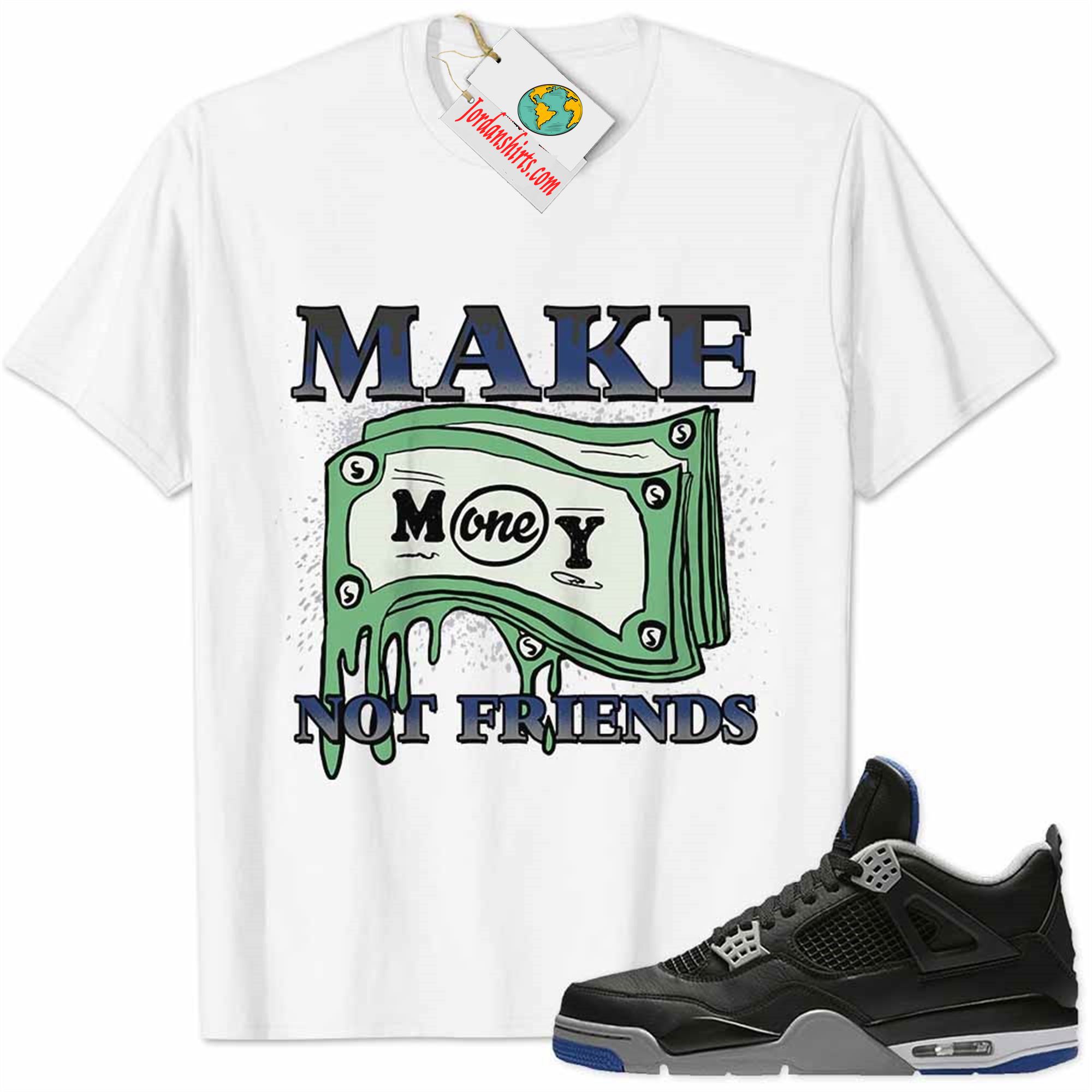 Jordan 4 Shirt, Jordan 4 Motorsport Alternate Shirt Make Money Graffiti White Plus Size Up To 5xl