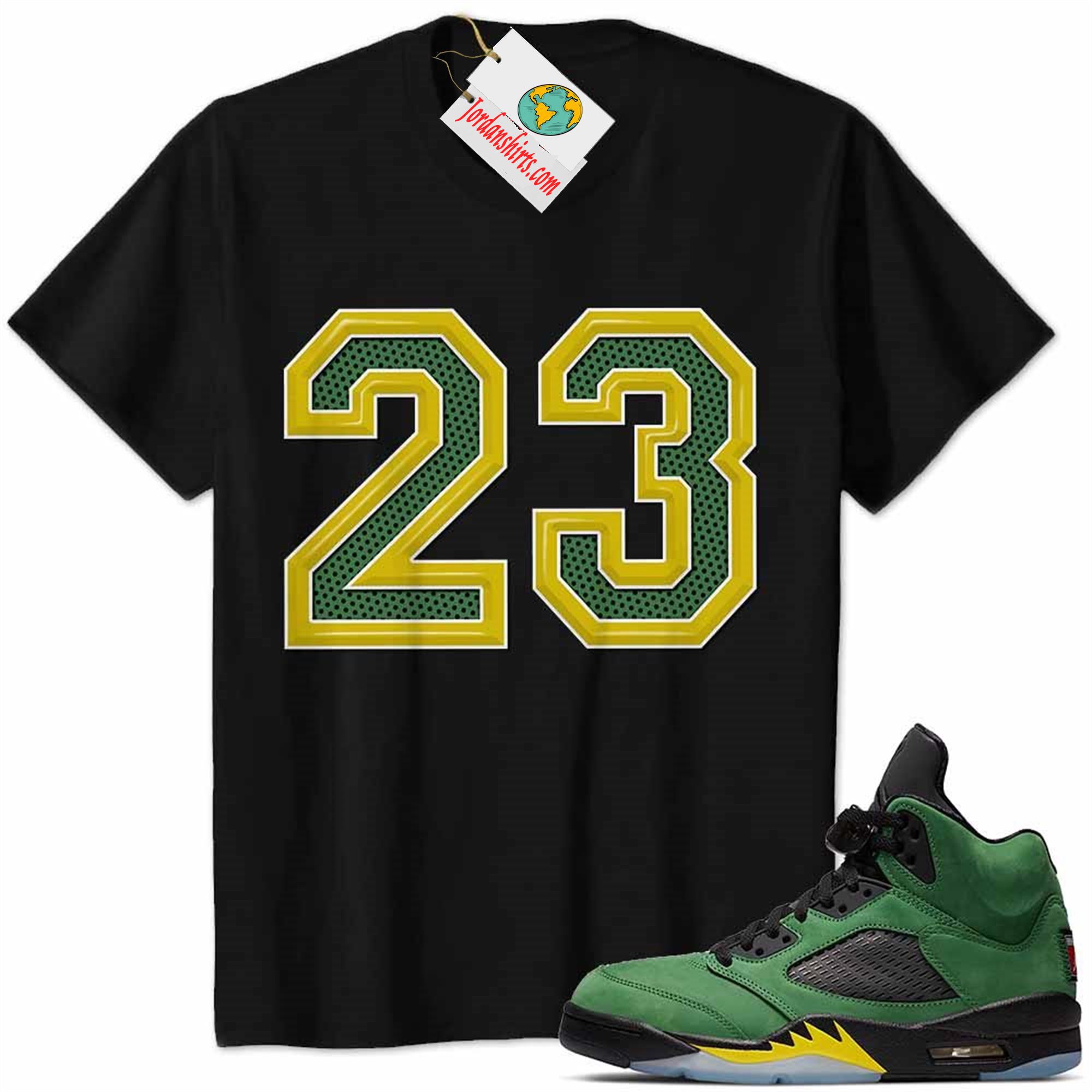 Jordan 5 Shirt, Oregon Shirt Michael Jordan Number 23 Black Plus Size Up To 5xl