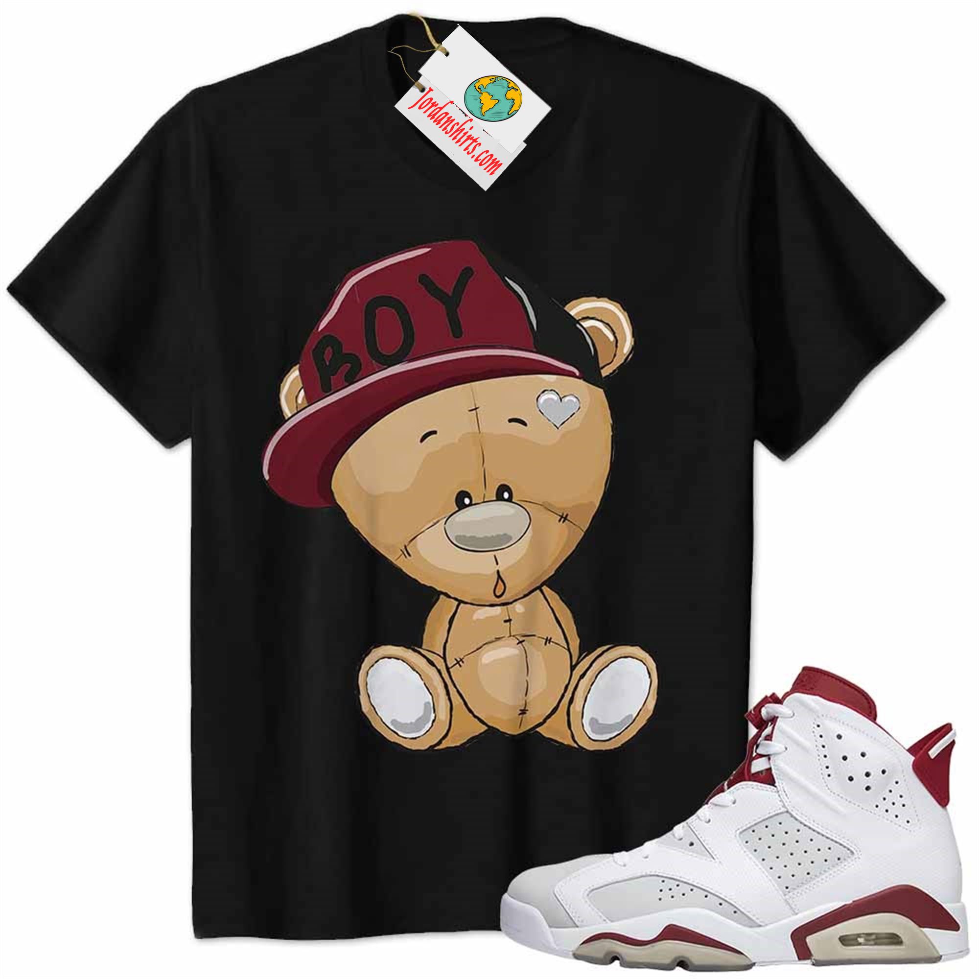 Jordan 6 Shirt, Jordan 6 Alternate Shirt Cute Baby Teddy Bear Black Full Size Up To 5xl